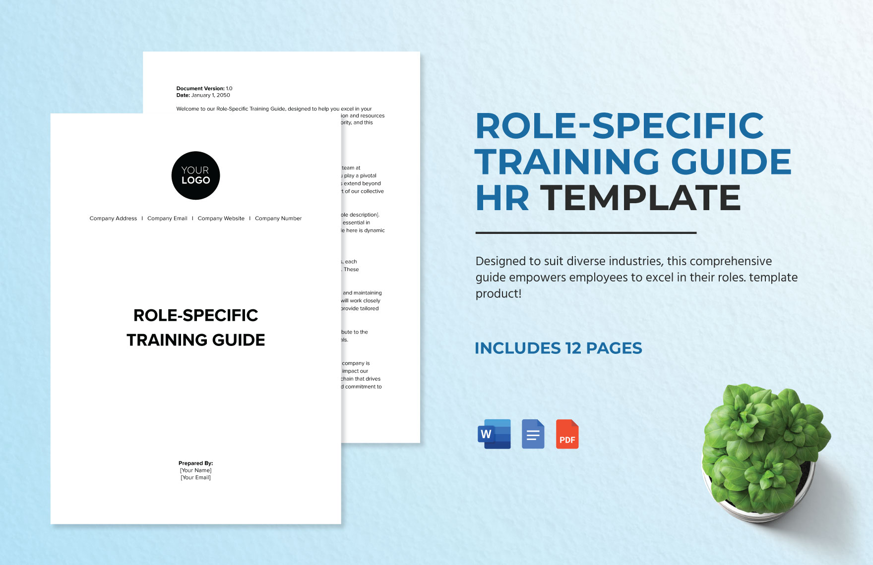 Role-Specific Training Guide HR Template in Word, Google Docs, PDF
