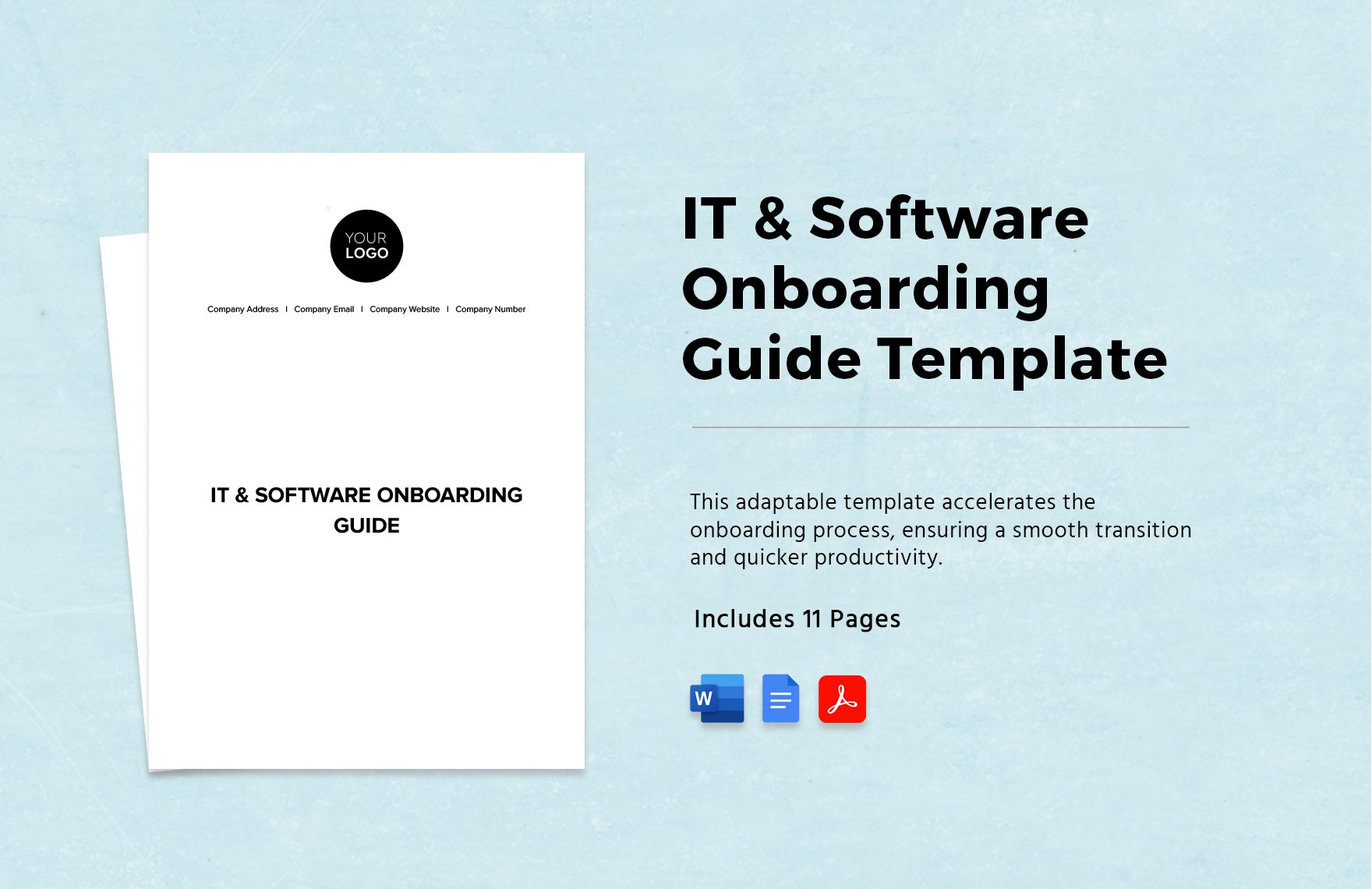 IT & Software Onboarding Guide HR Template in Word, Google Docs, PDF
