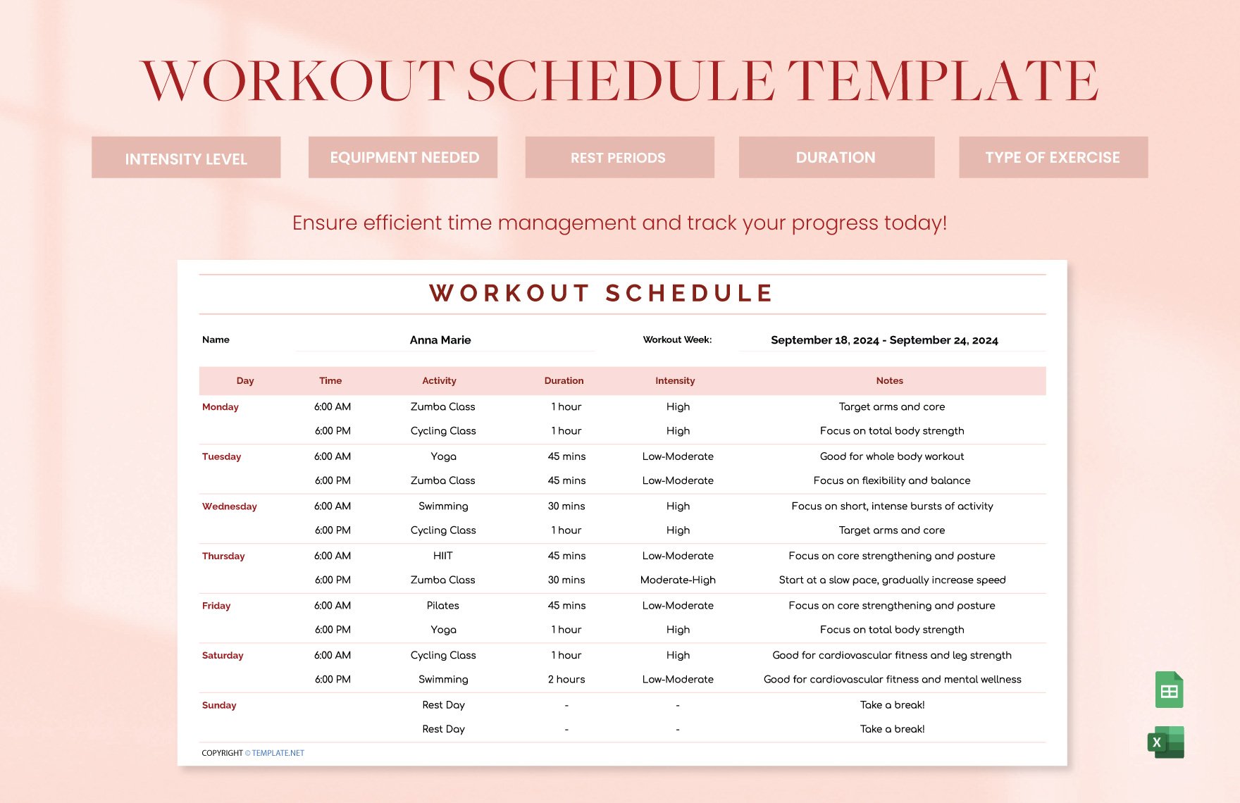 FREE Printable Schedule Template Download in Word Google Docs Excel