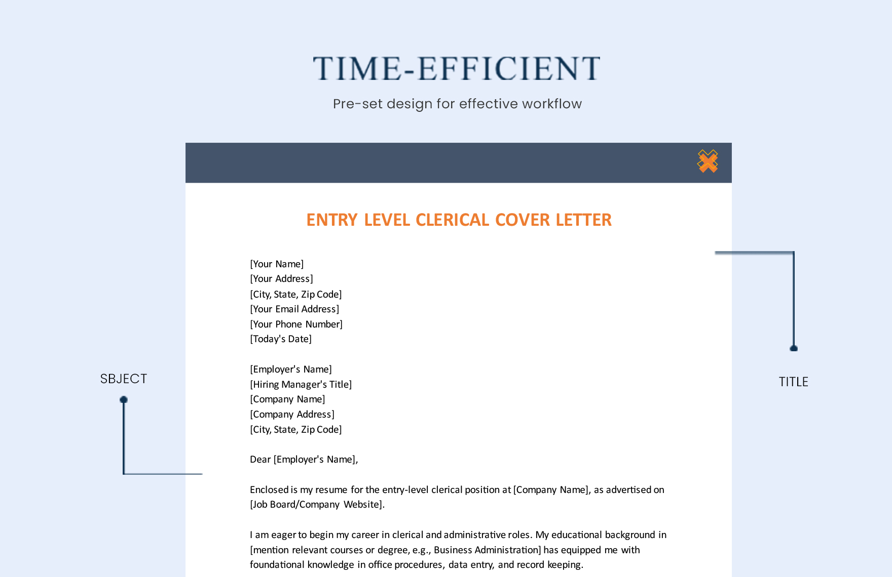 Entry Level Clerical Cover Letter