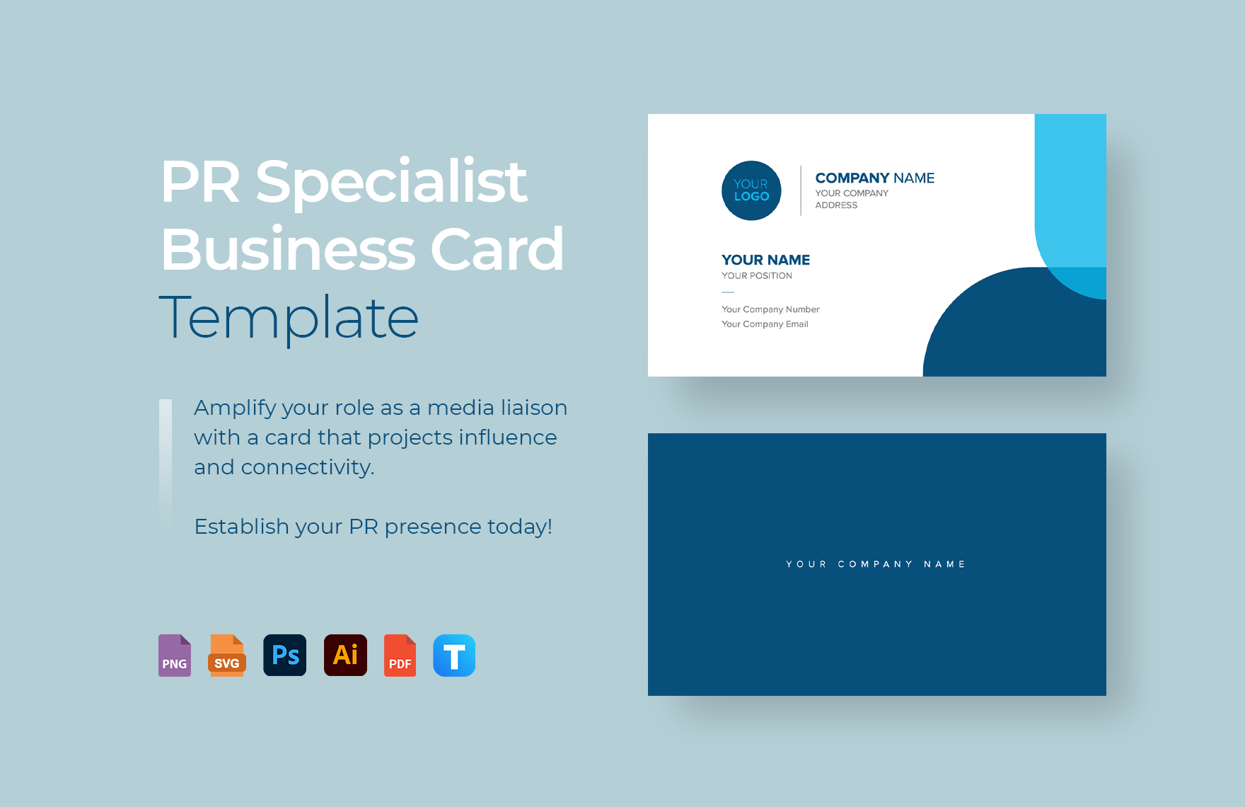 PR Specialist Business Card Template
