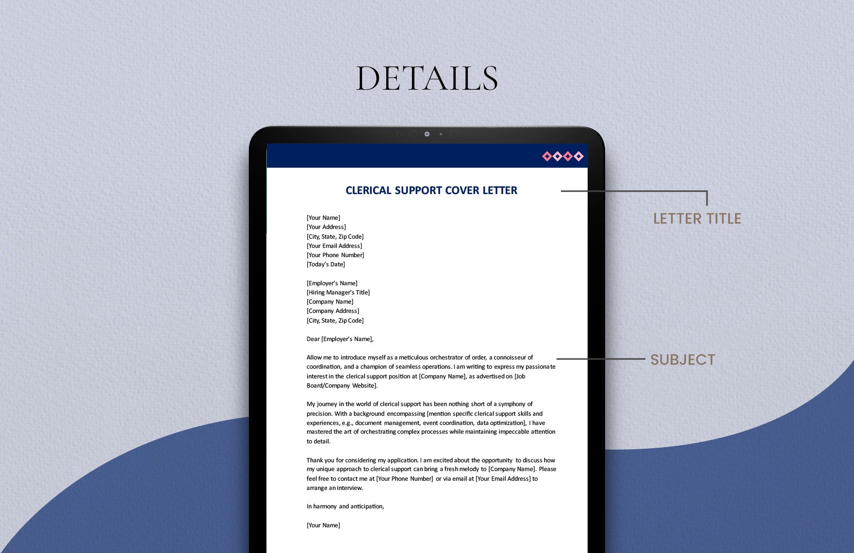 Clerical Support Cover Letter