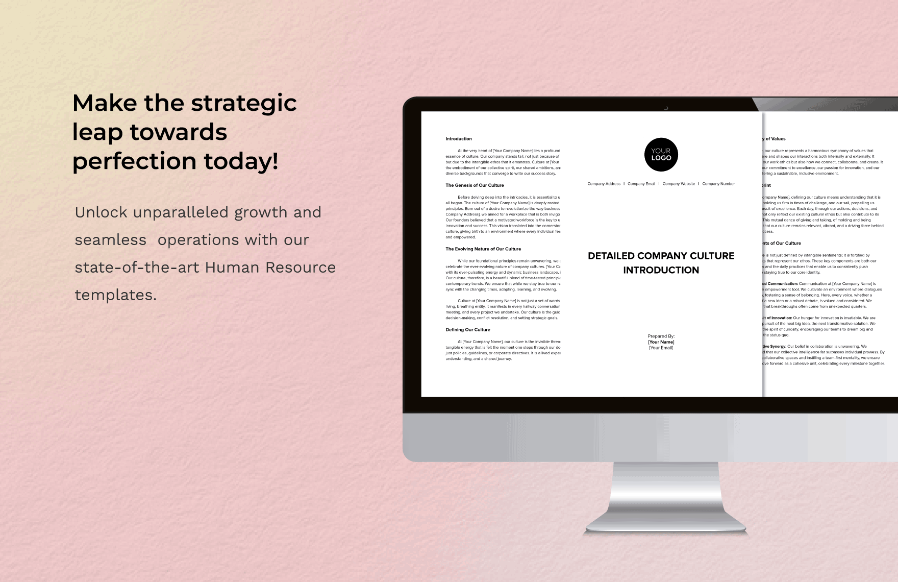 Detailed Company Culture Introduction HR Template