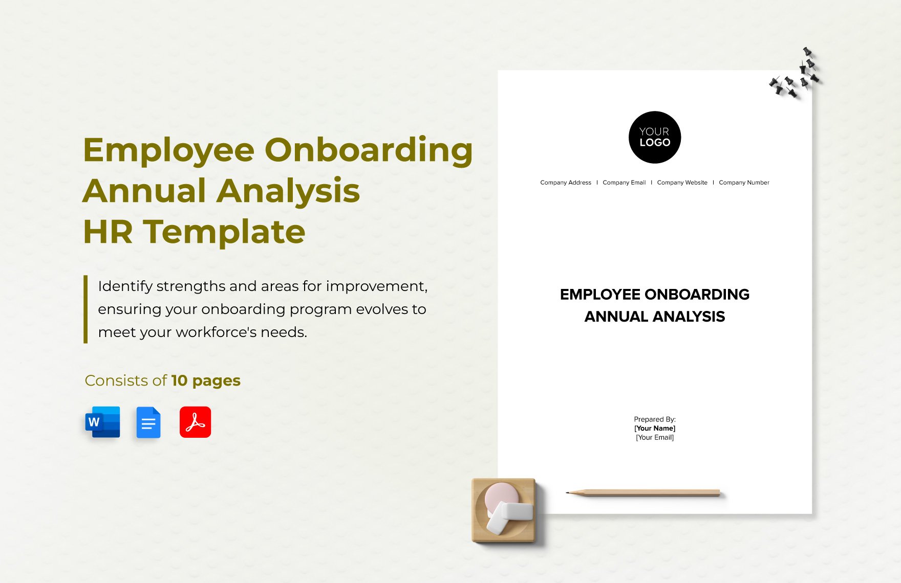 Employee Onboarding Annual Analysis HR Template