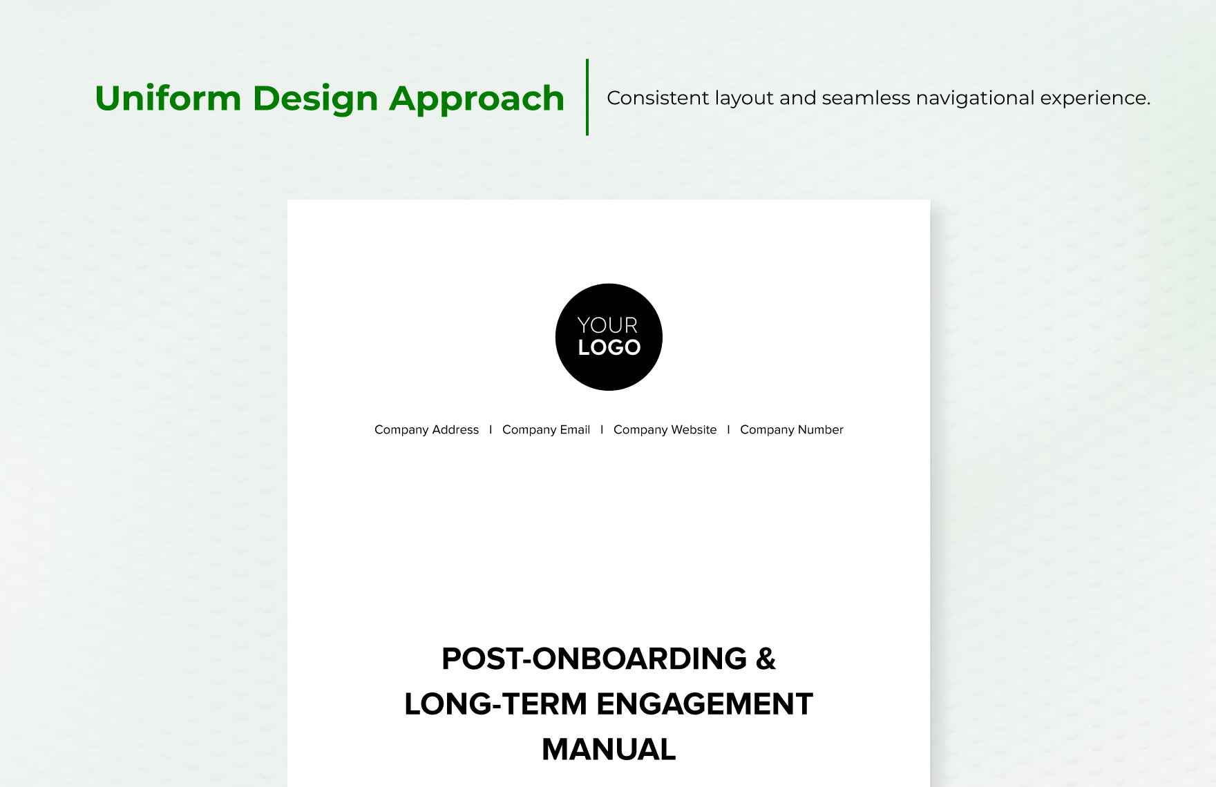 Post-Onboarding & Long-Term Engagement Manual HR Template