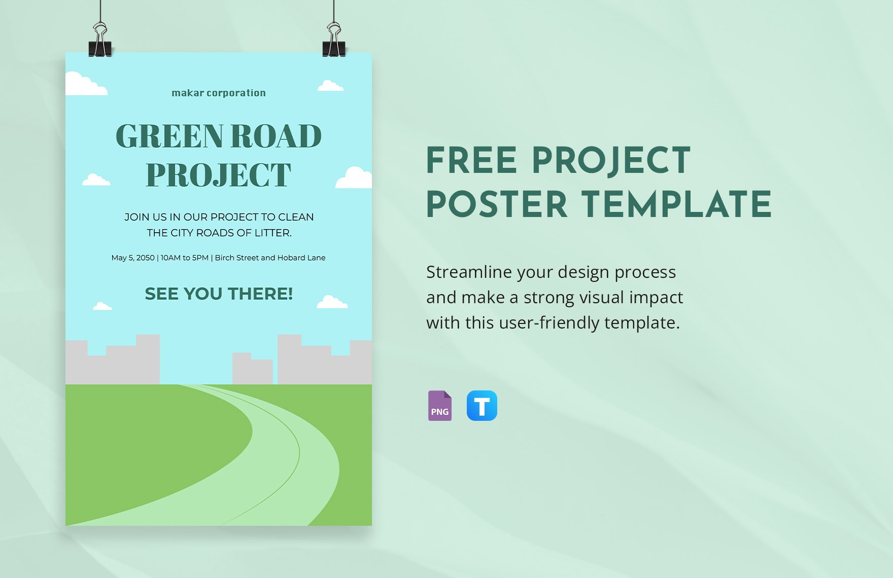 Free Project Poster Template in PNG