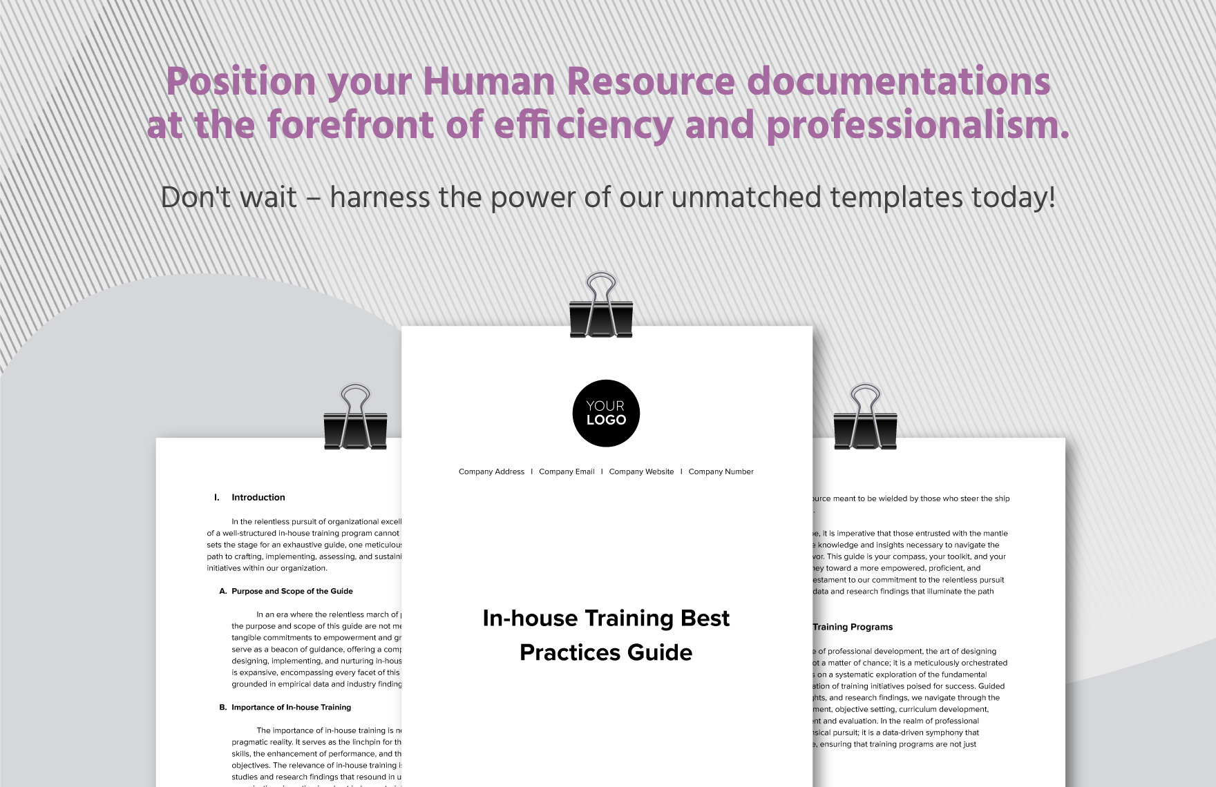 In-house Training Best Practices Guide HR Template