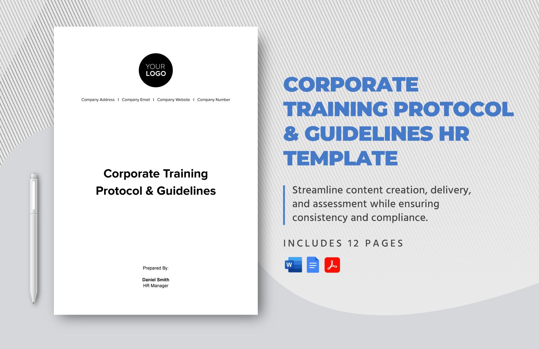 Corporate Training Protocol & Guidelines HR Template in Word, Google Docs, PDF