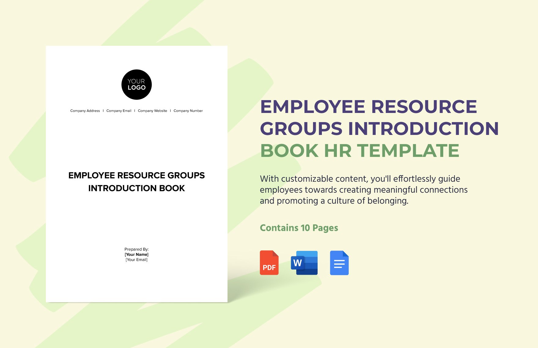 Employee Resource Groups Introduction Book HR Template in Word, Google Docs, PDF