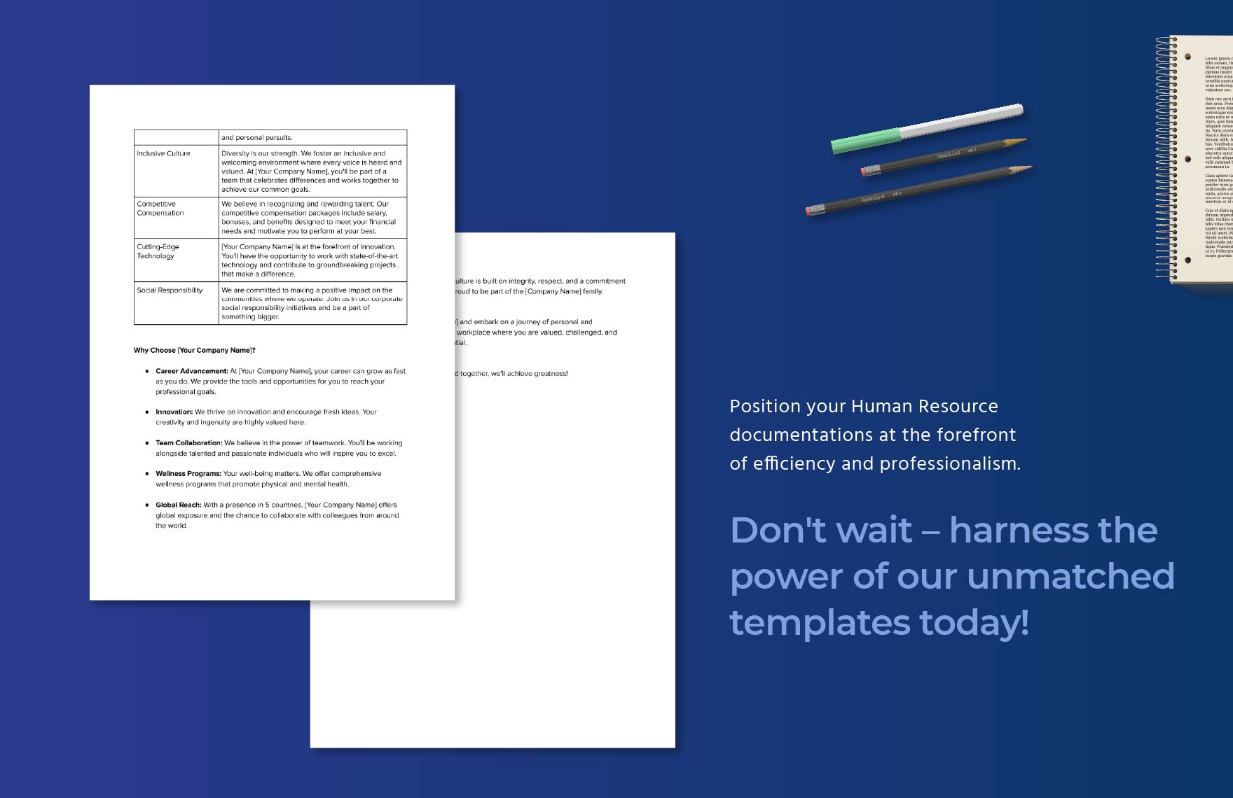 Employee Value Proposition Introduction HR Template