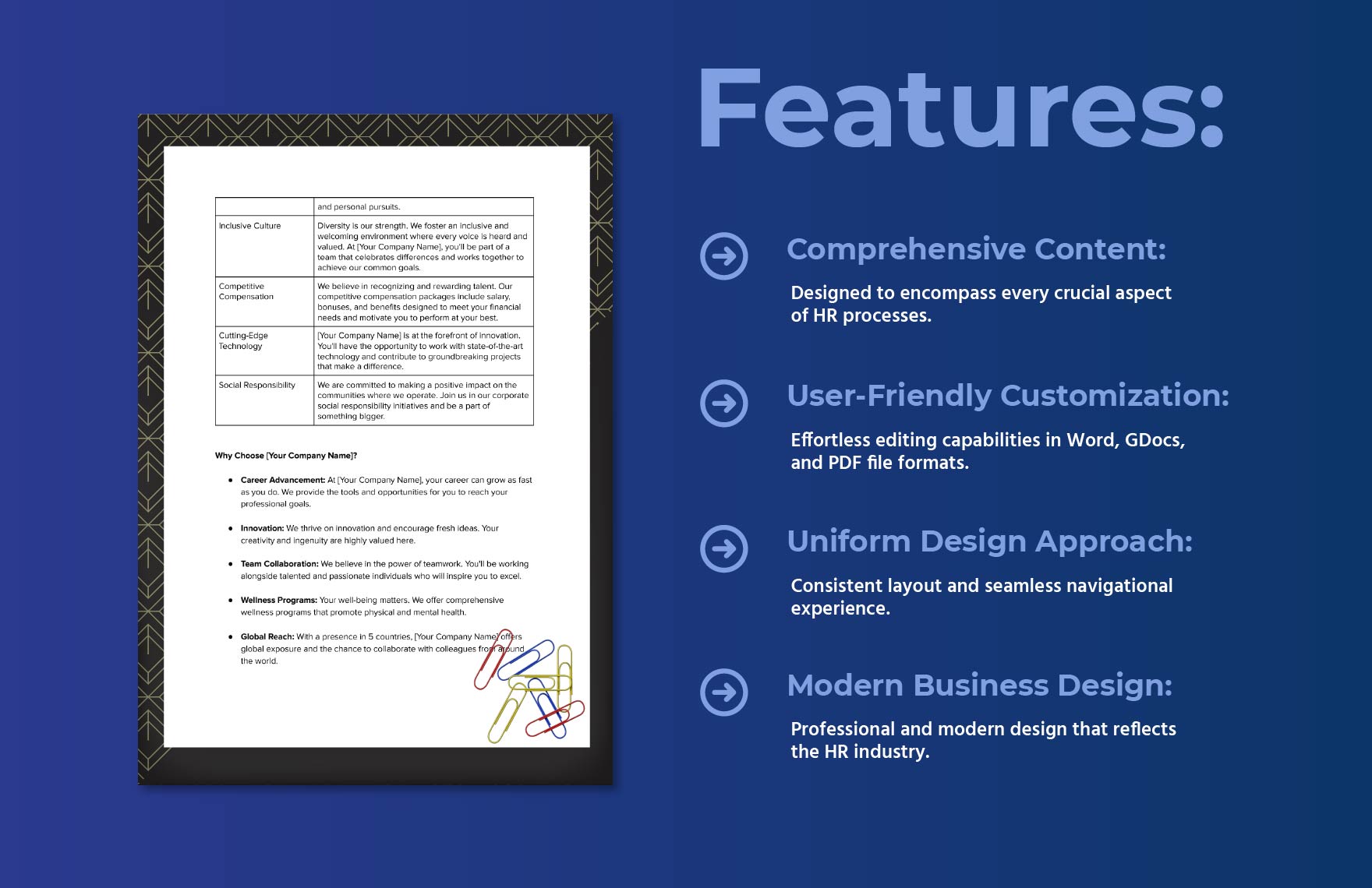 Employee Value Proposition Introduction HR Template