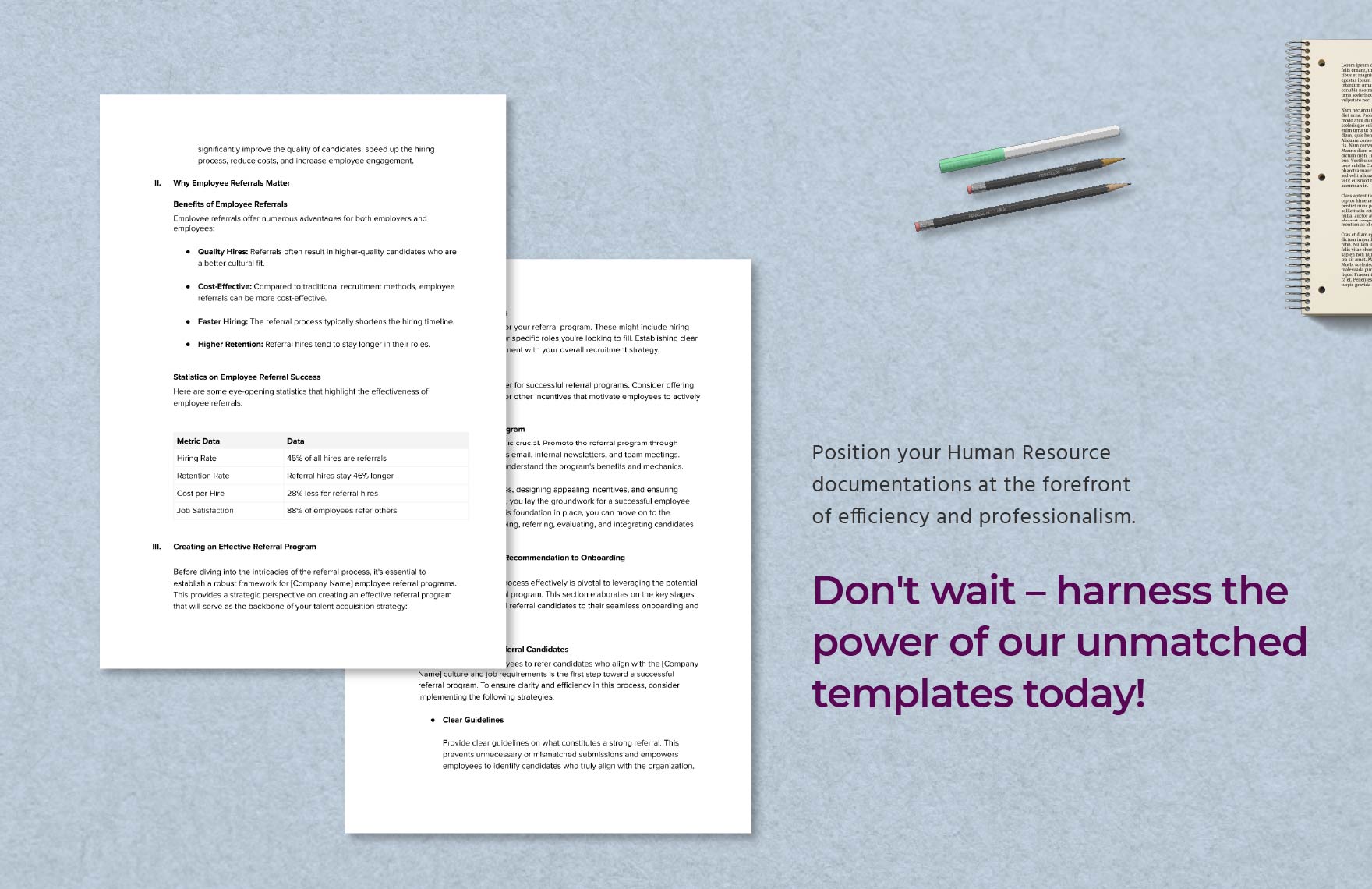Employee Referral & Integration Guide HR Template