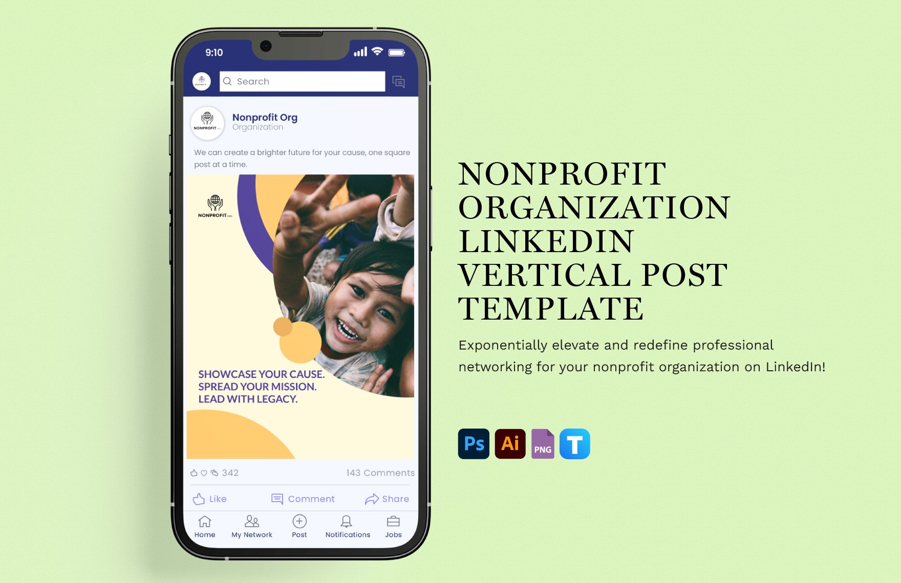 Nonprofit Organization LinkedIn Vertical Post Template