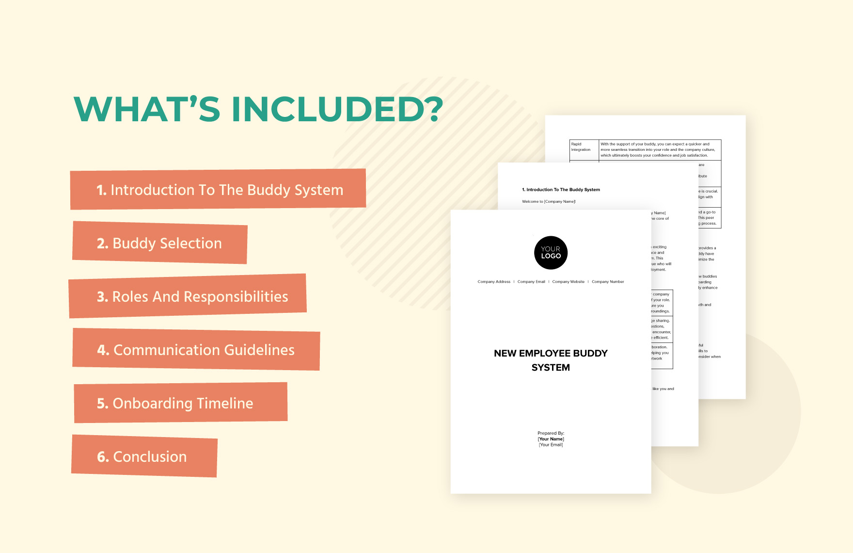 New Employee Buddy System Guide HR Template