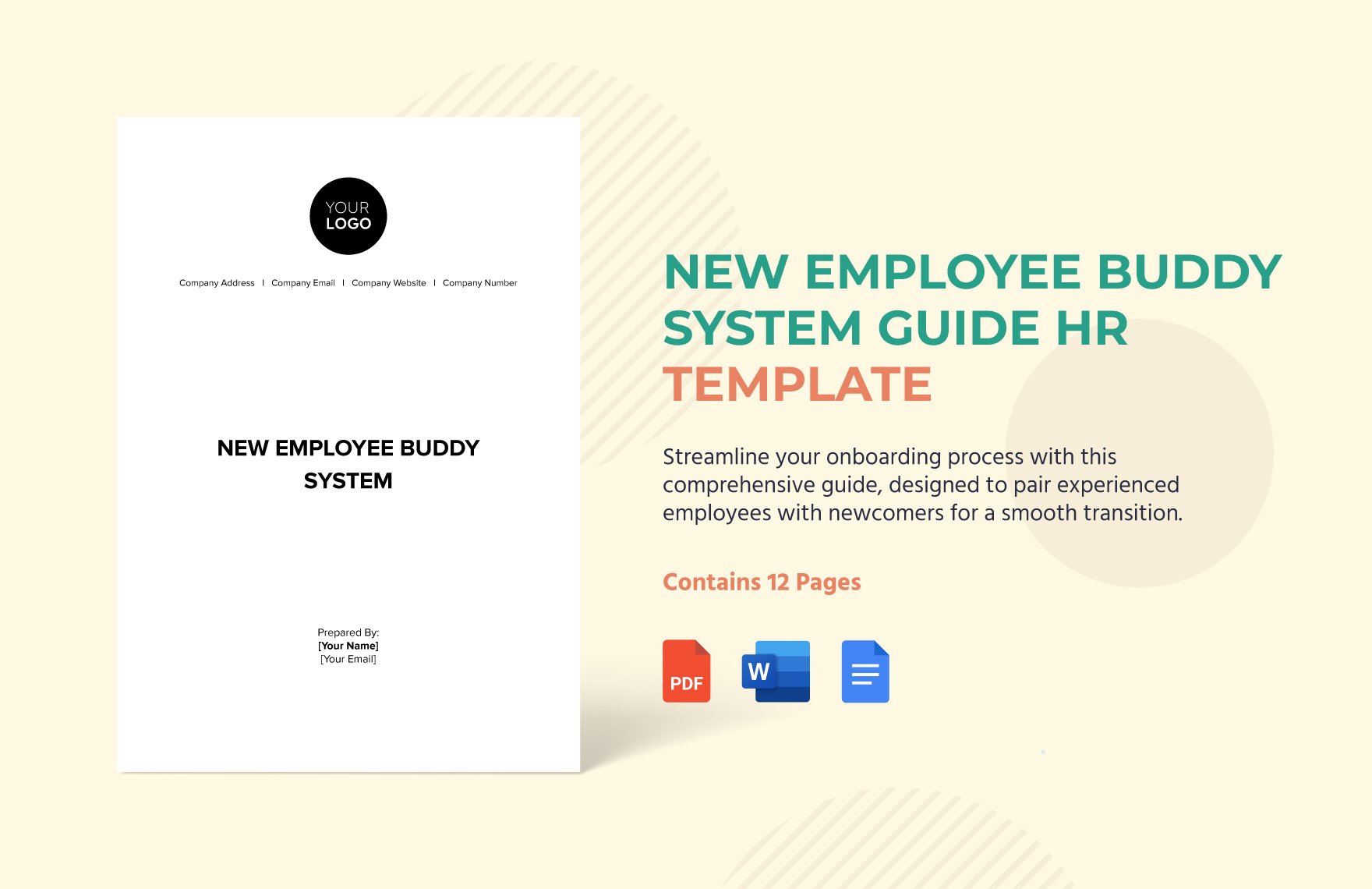New Employee Buddy System Guide HR Template in Word, Google Docs, PDF