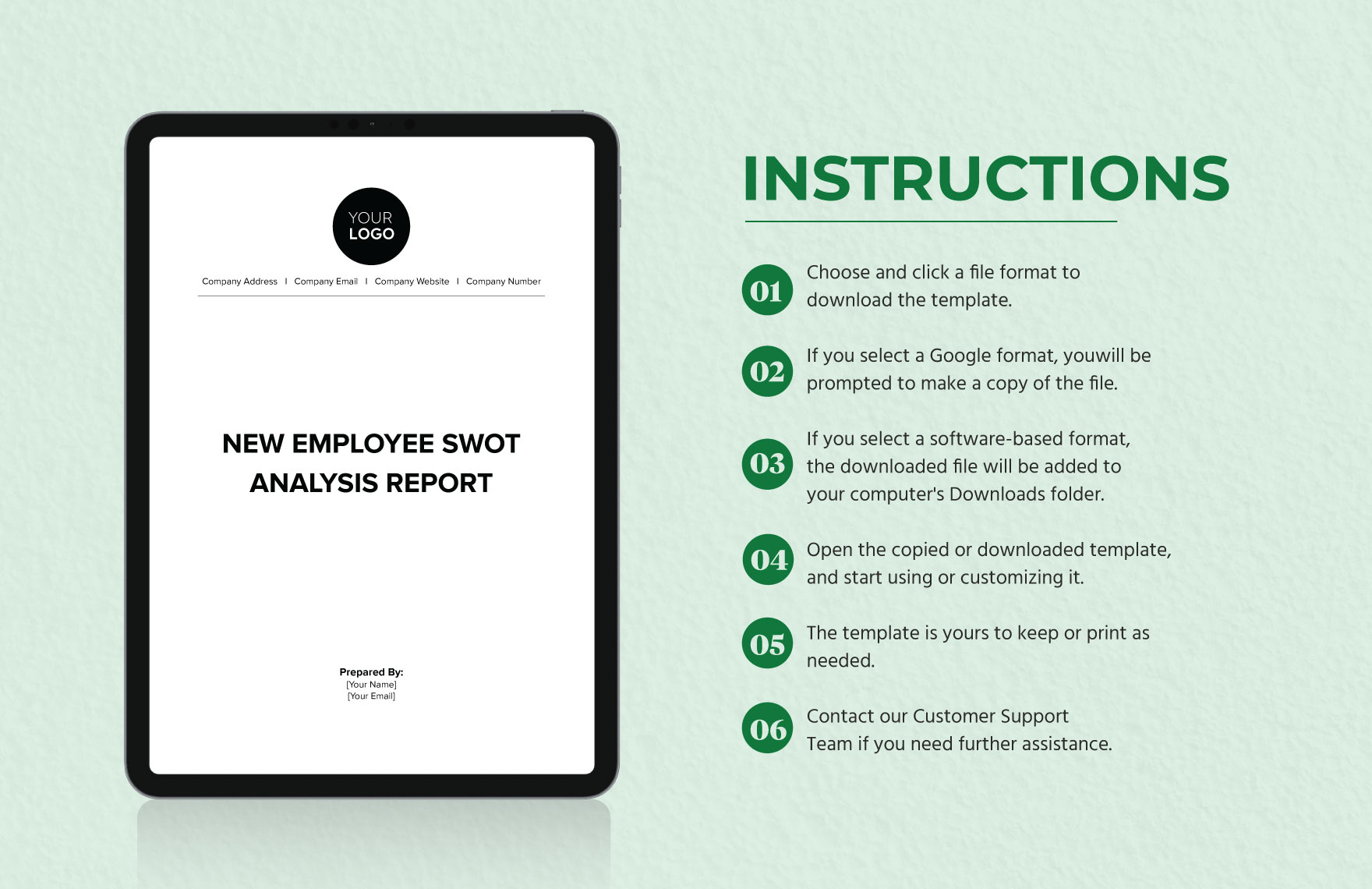 New Employee SWOT Analysis Report HR Template