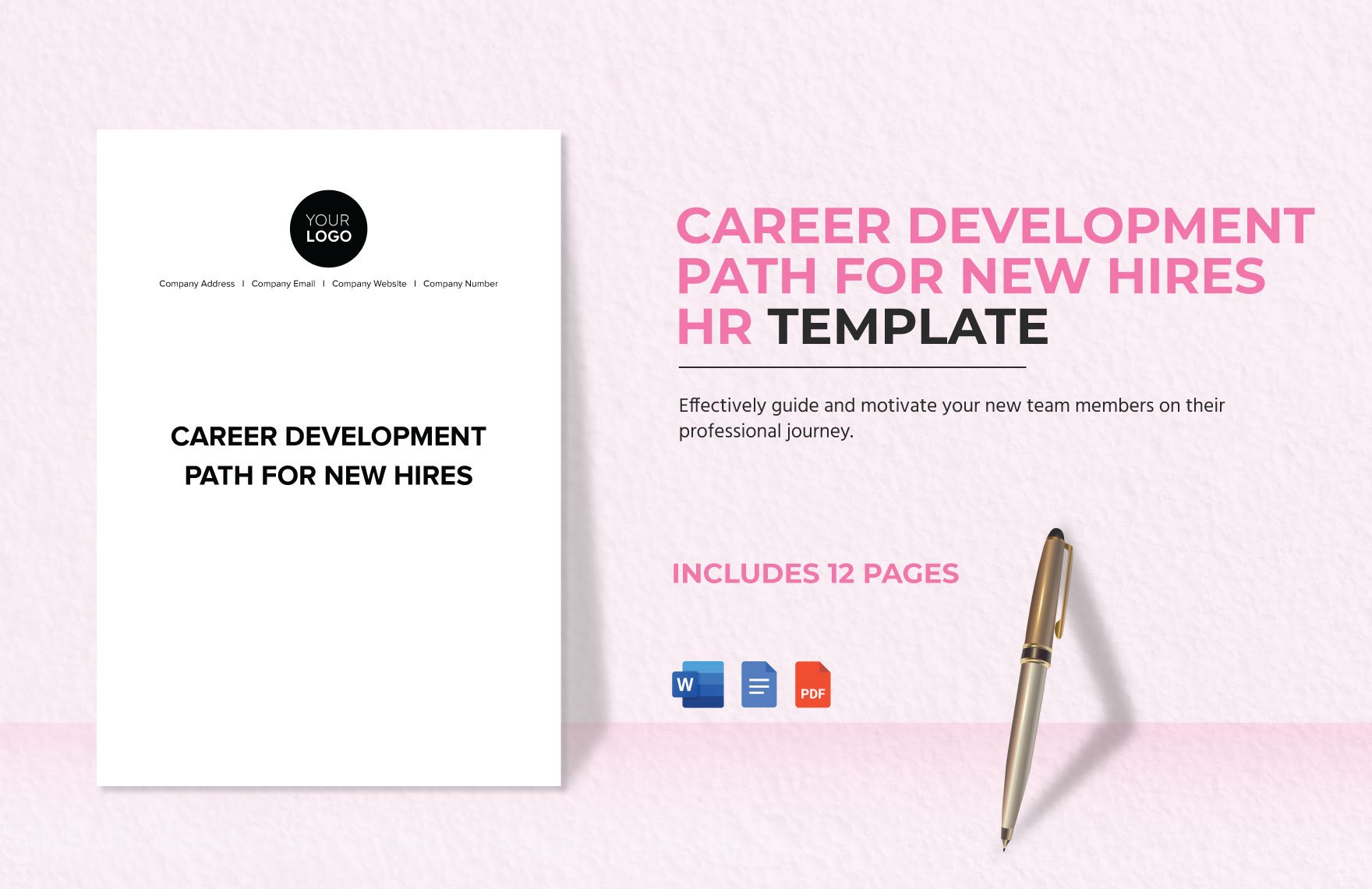 Career Development Path for New Hires HR Template in Word, Google Docs, PDF