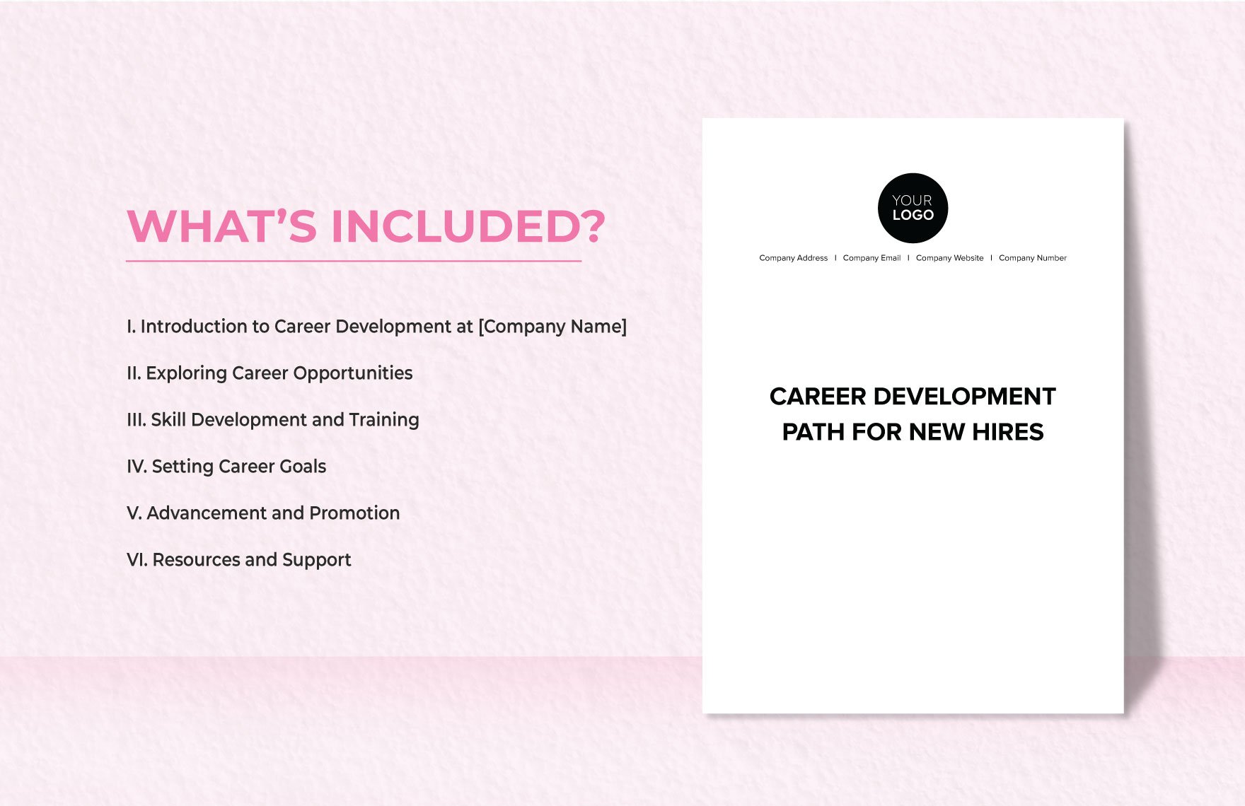 Career Development Path for New Hires HR Template