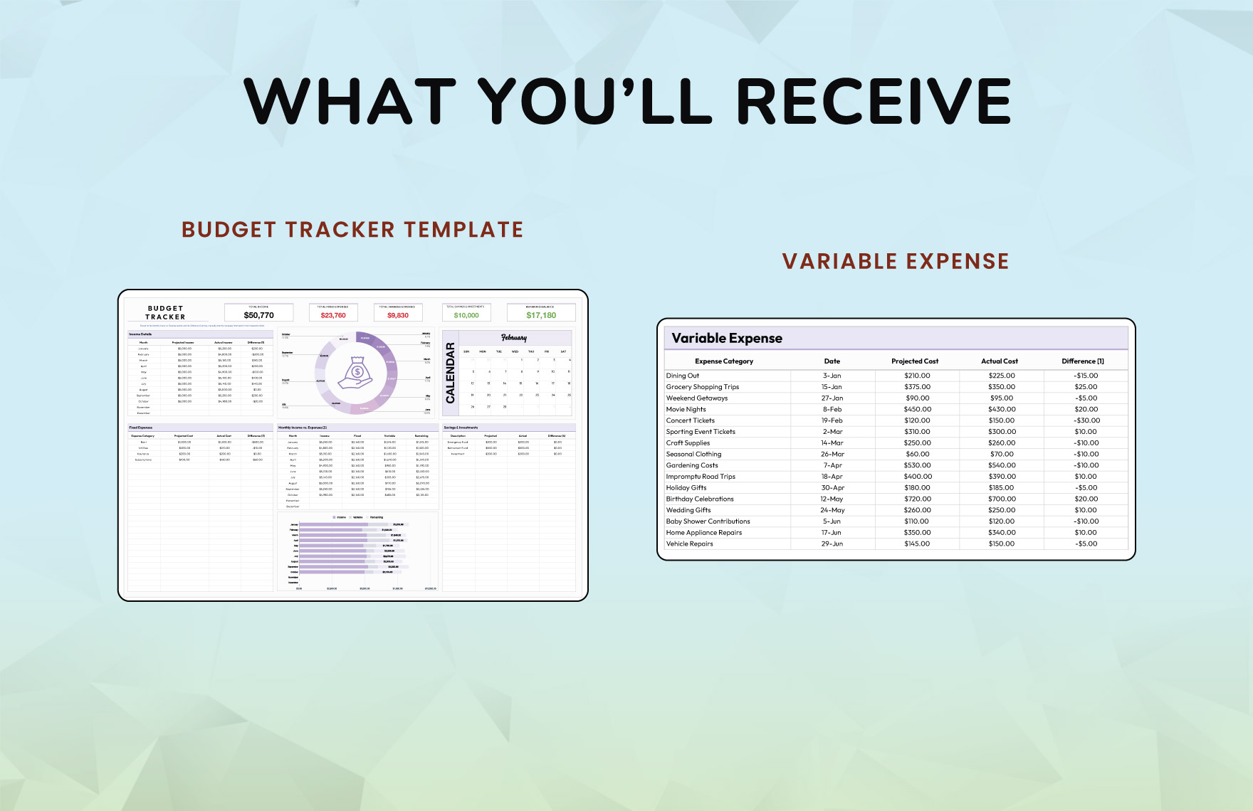 Budget Tracker Template