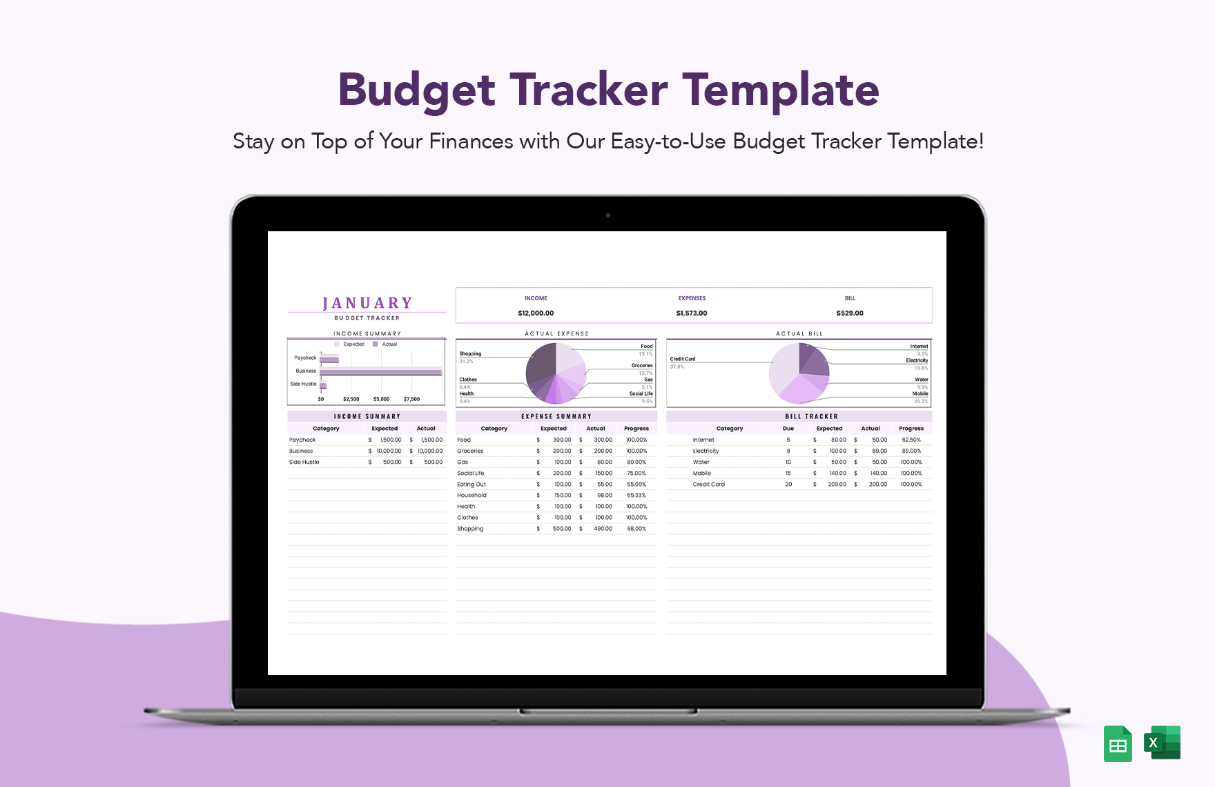 Budget Tracker Template Download In Excel Google Sheets Template