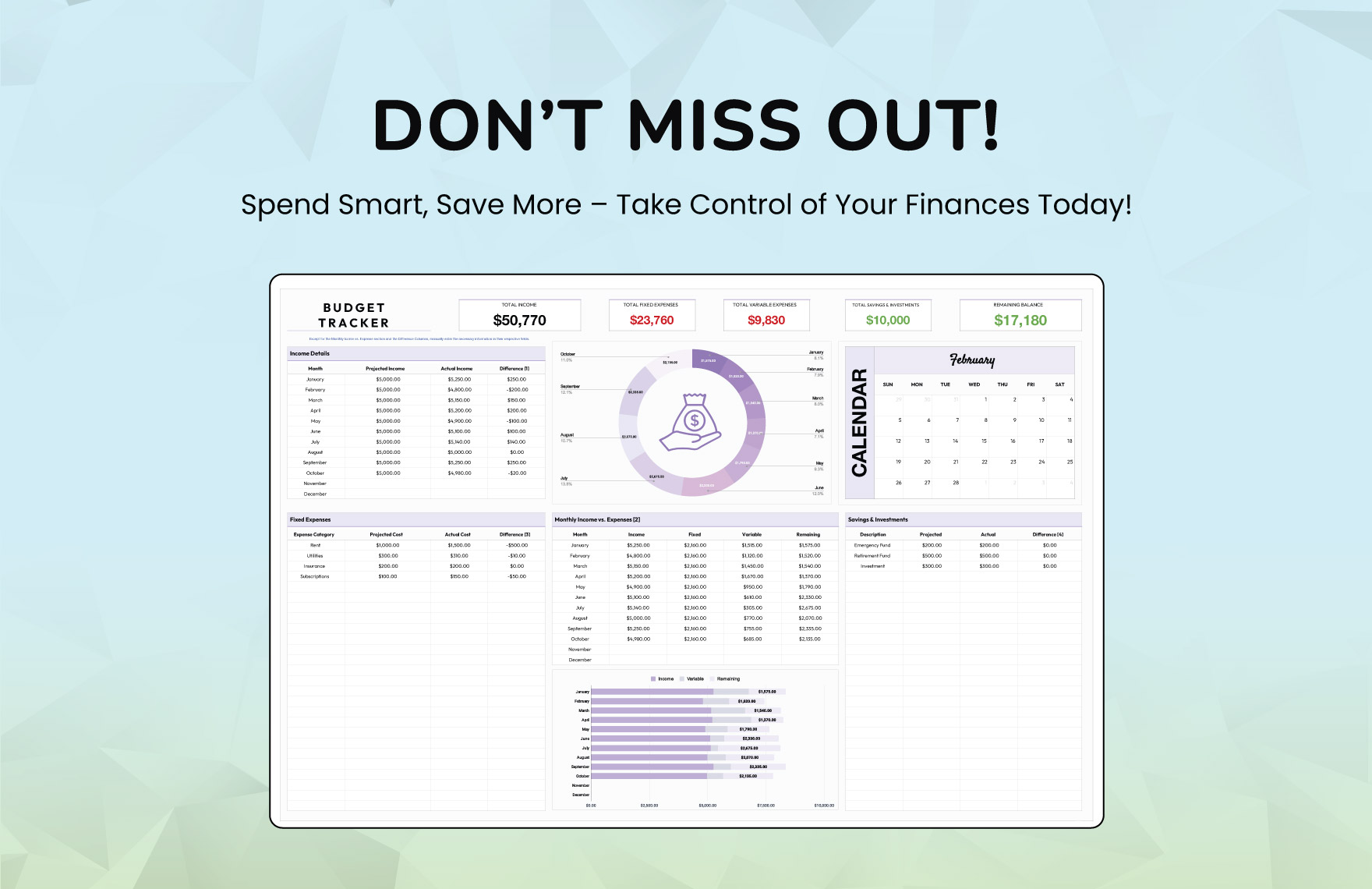 Budget Tracker Template