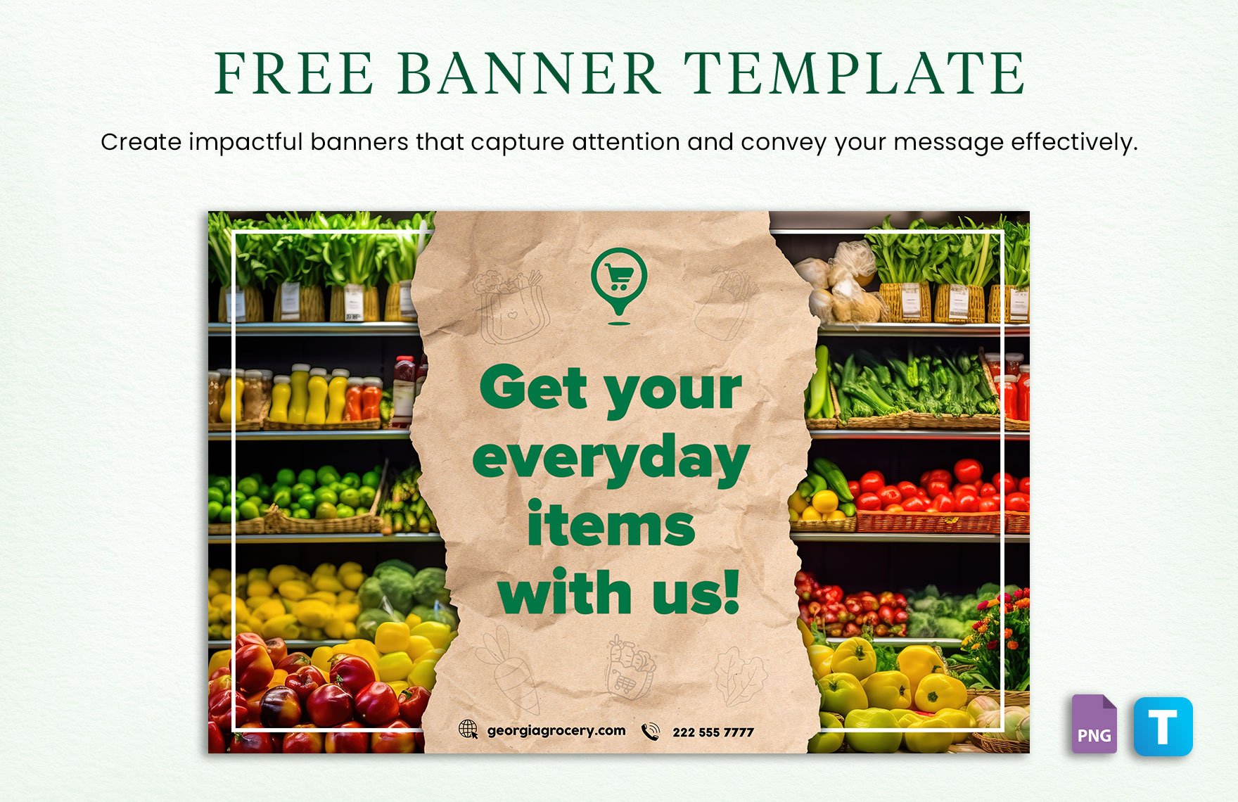 Banner Template in PNG