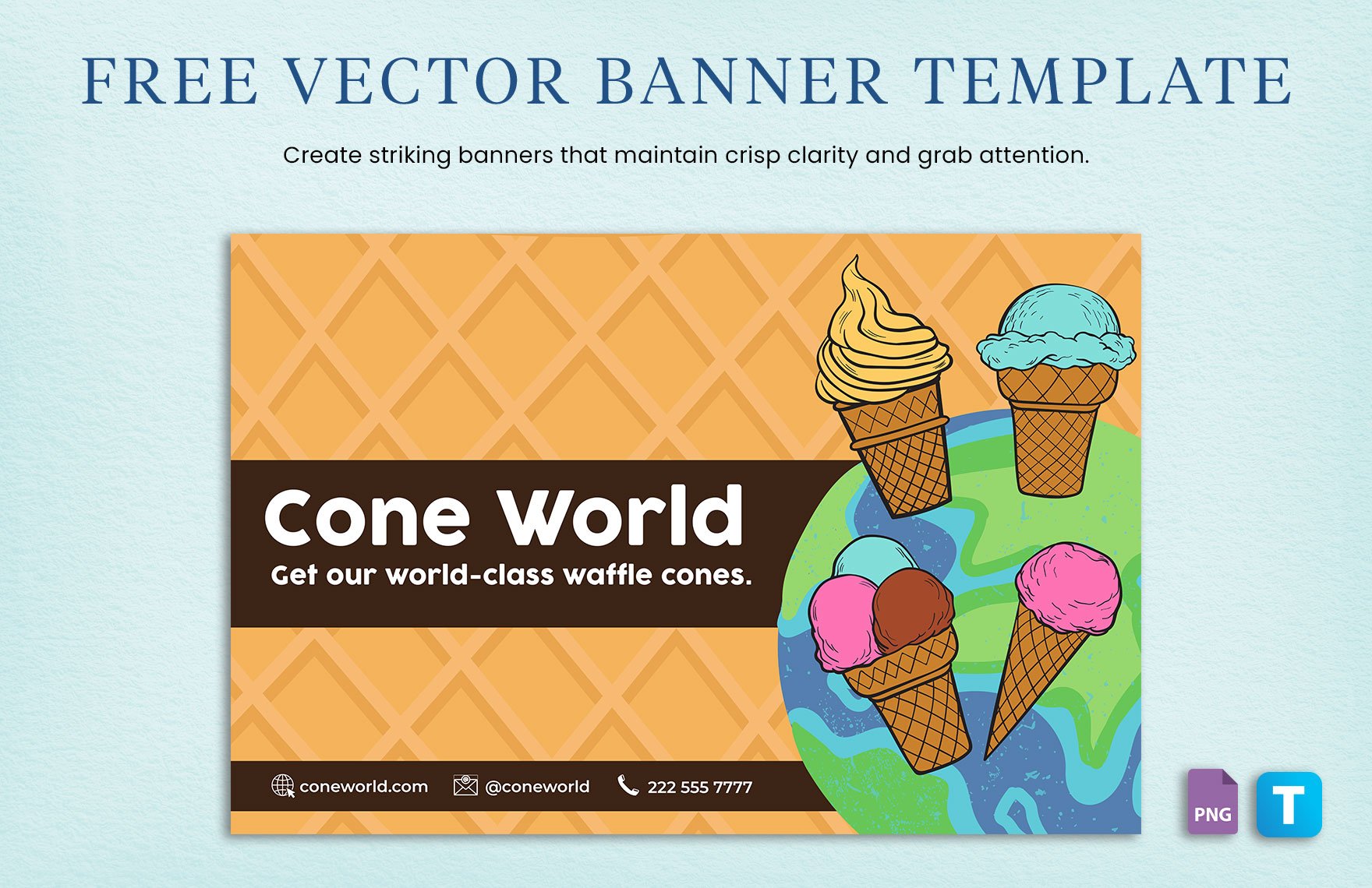 Free Vector Banner Template in PNG
