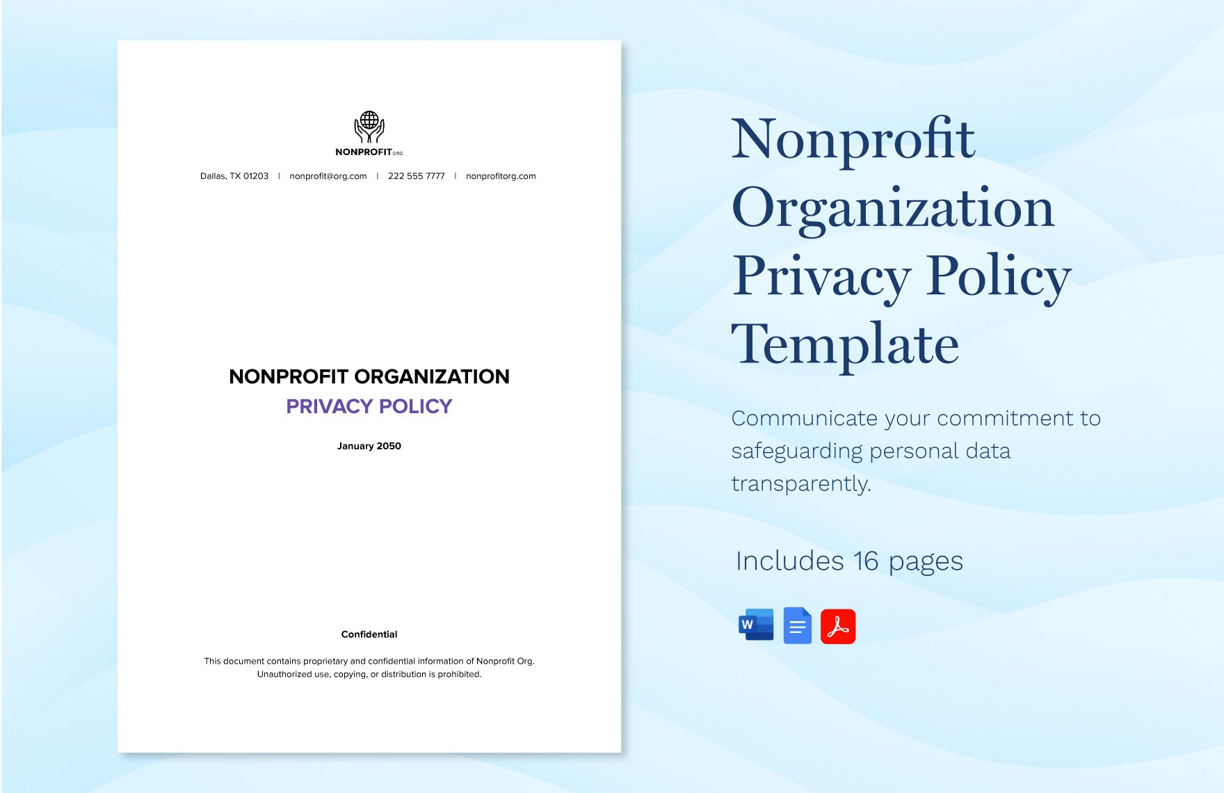 Nonprofit Organization Privacy Policy Template
