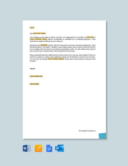 Resignation Due to Lack of Promotion Letter Template - Google Docs ...