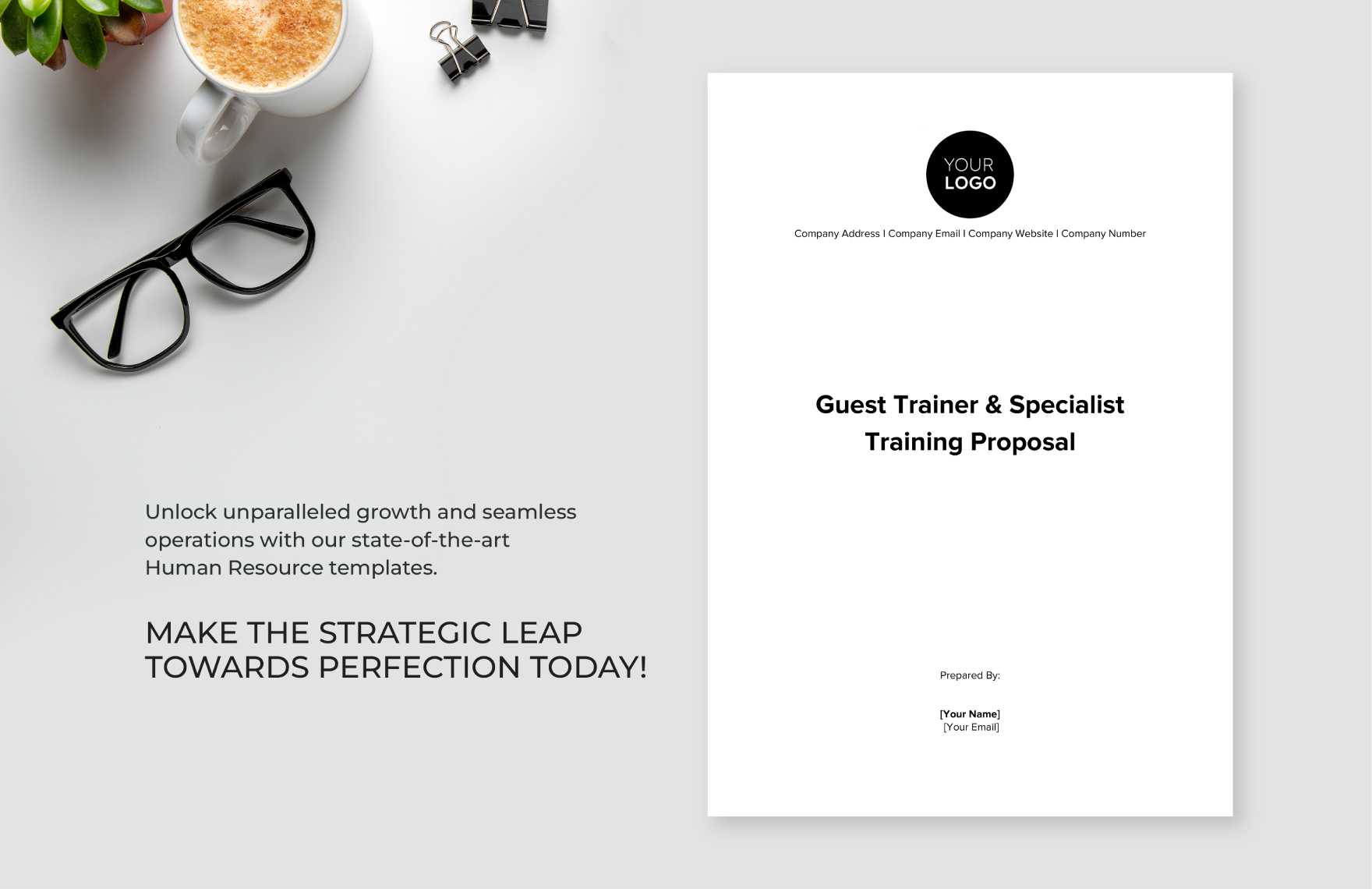 Guest Trainer & Specialist Training Proposal HR Template