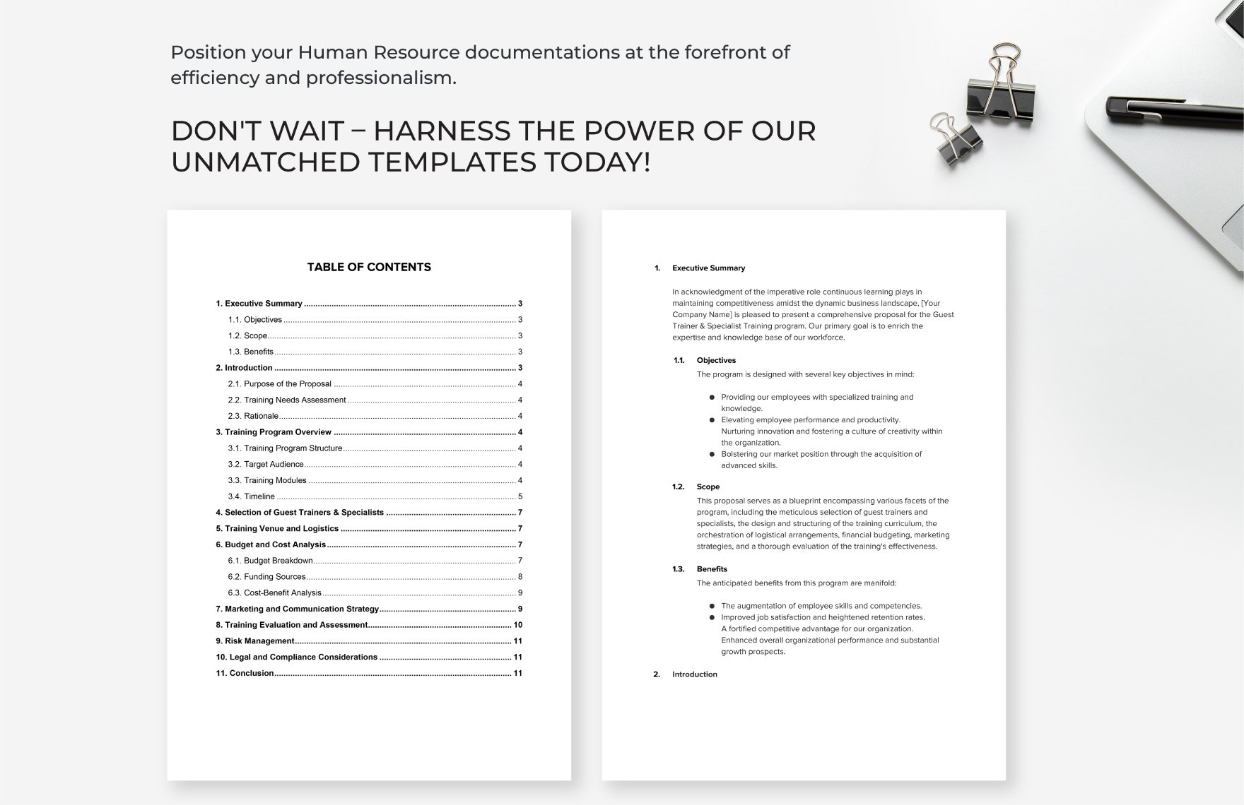 Guest Trainer Specialist Training Proposal HR Template