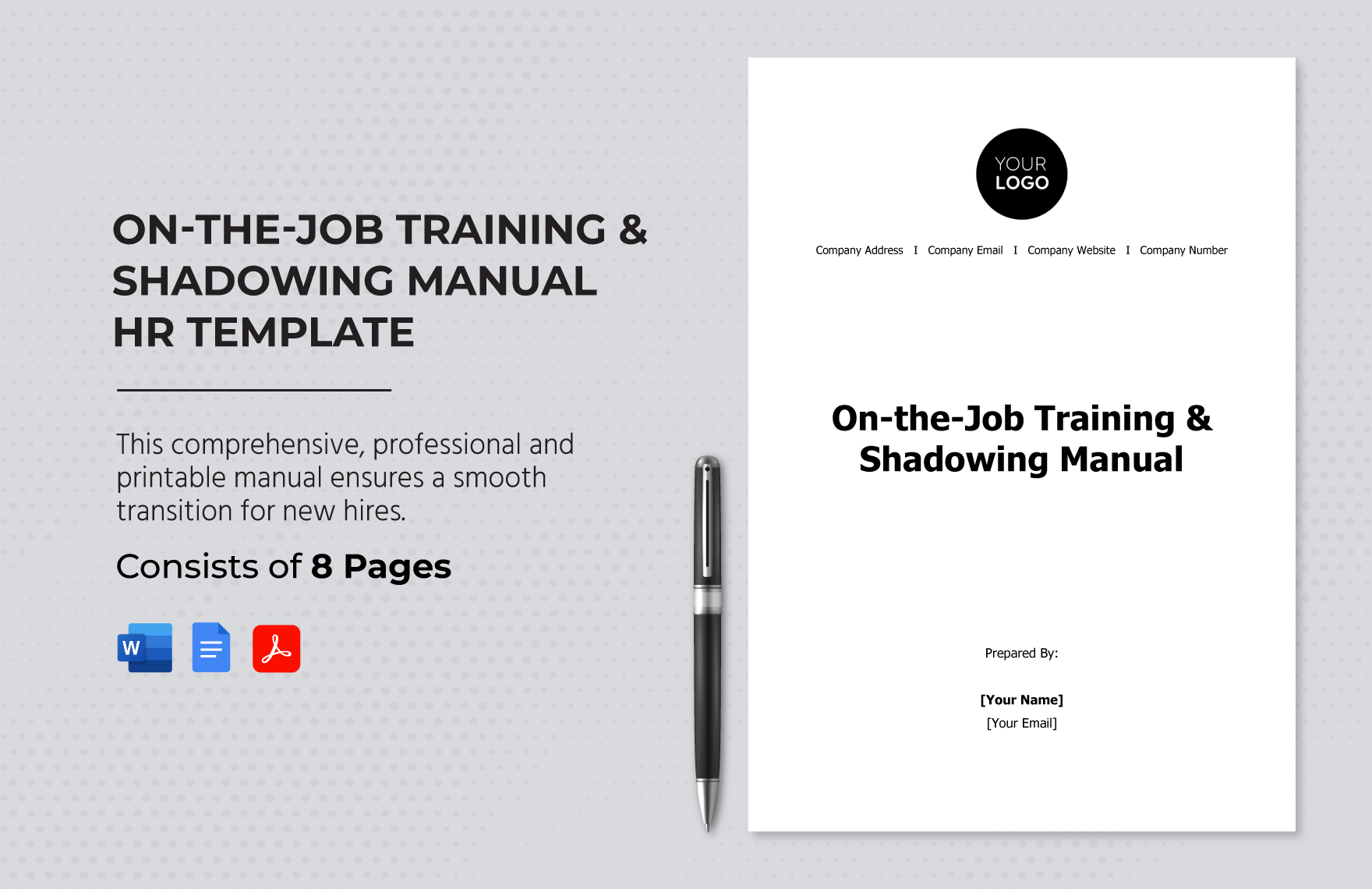 on-the-job-training-shadowing-manual-hr-template