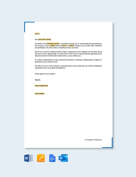 Job Application Letter for Volunteer Template - Google Docs, Word ...