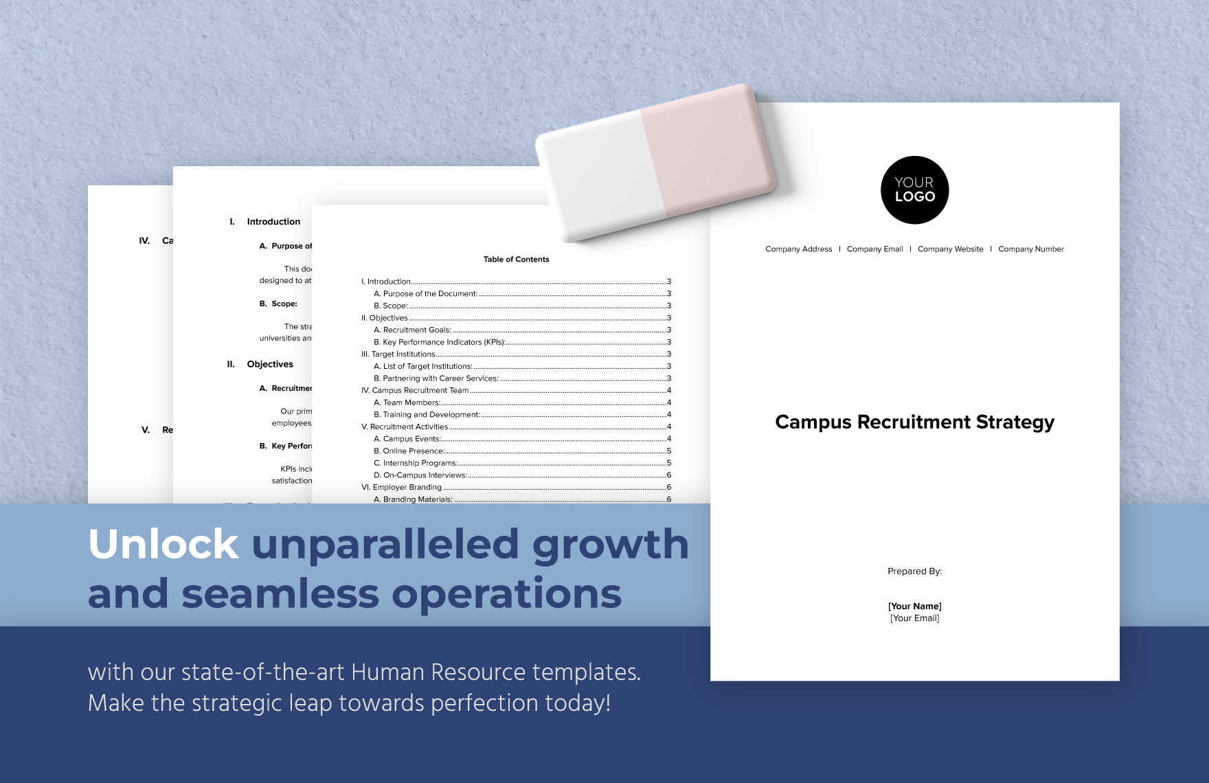 Campus Recruitment Strategy Document HR Template