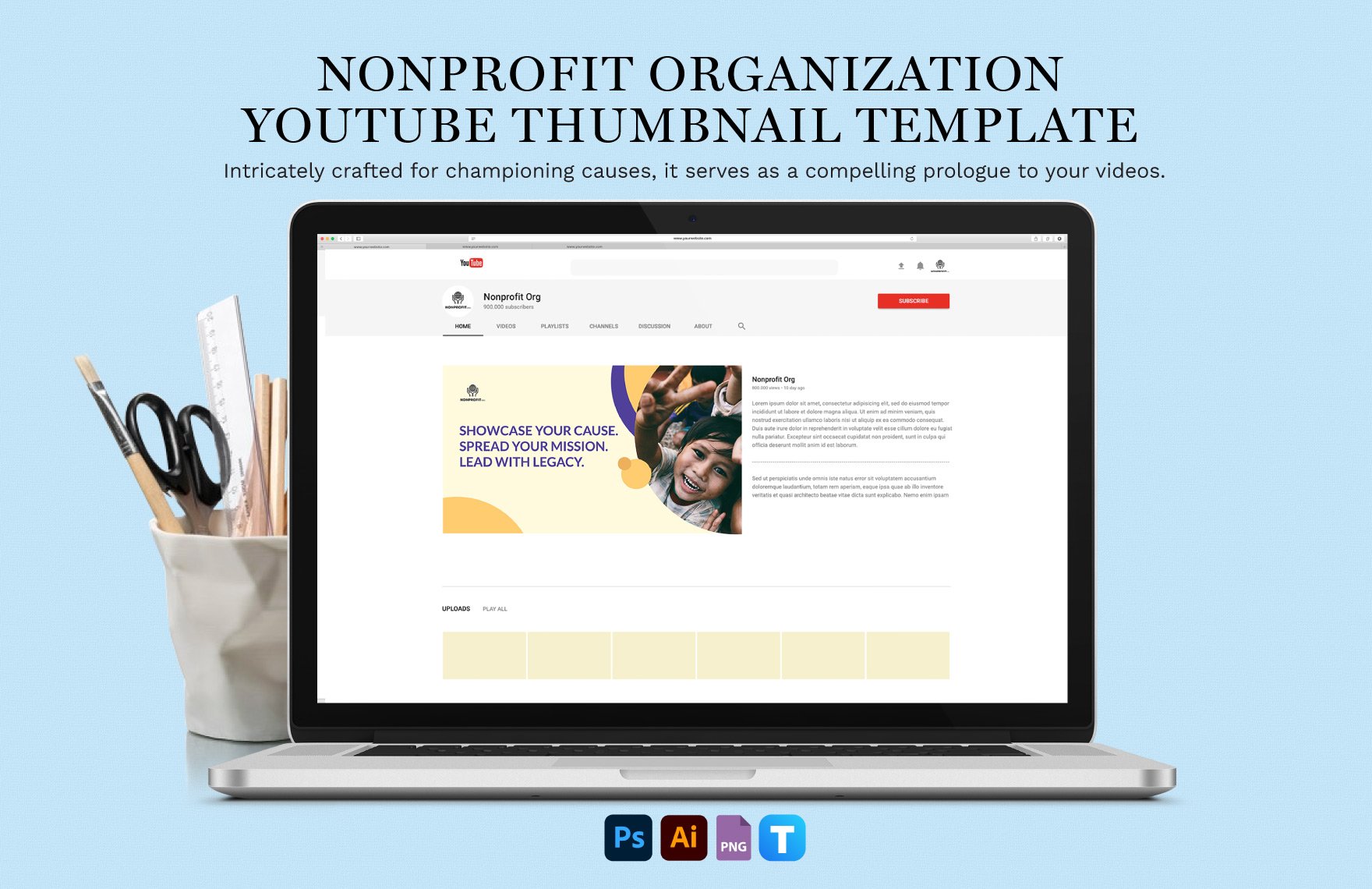Nonprofit Organization YouTube Thumbnail Template