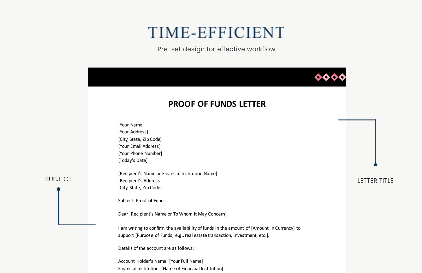 Proof f Funds Letter