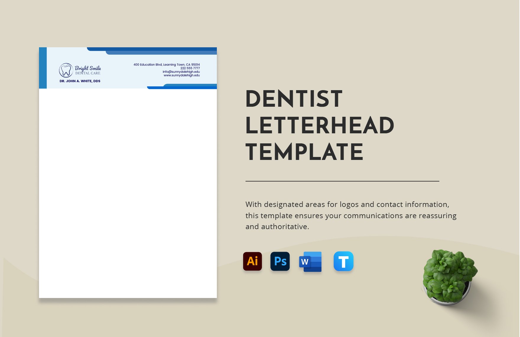 Dentist Letterhead Template