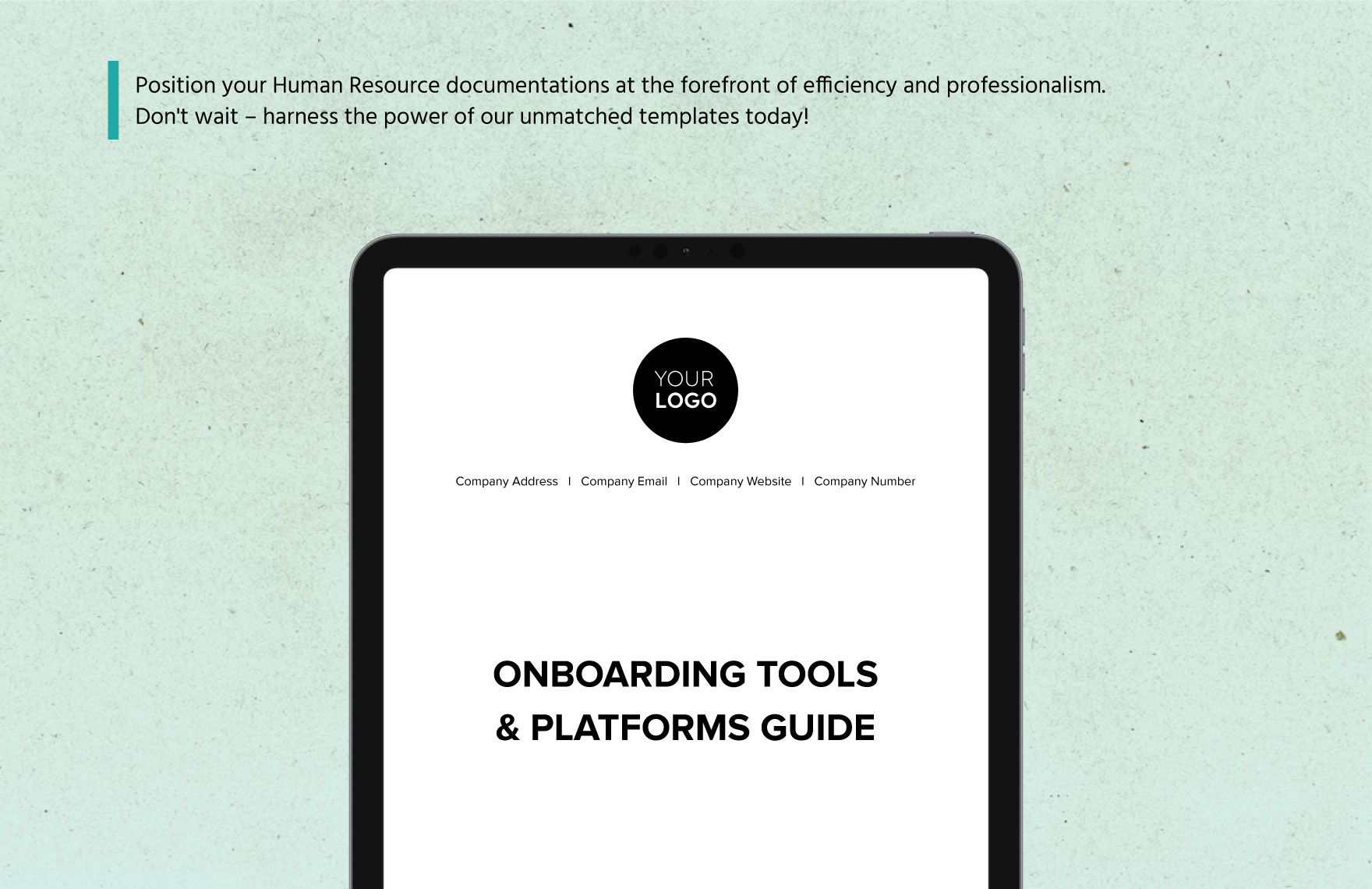 Onboarding Tools & Platforms Guide HR Template