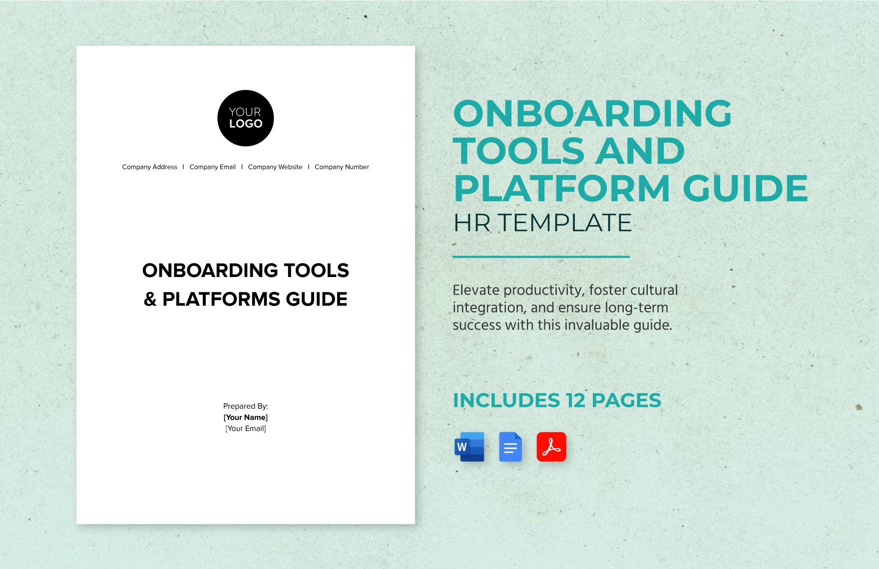 Onboarding Tools & Platforms Guide HR Template in Word, Google Docs, PDF