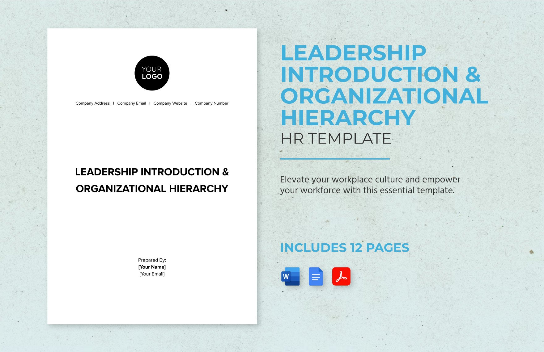 Leadership Introduction & Organizational Hierarchy HR Template