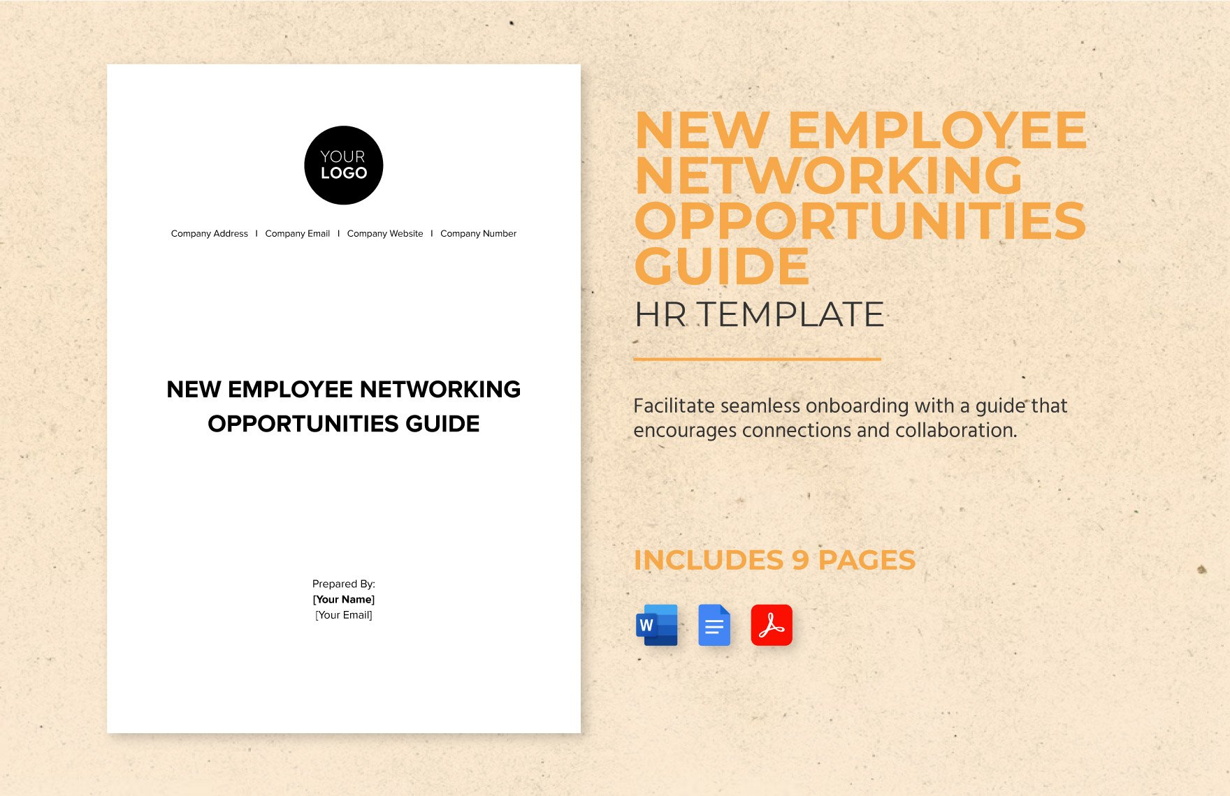 New Employee Networking Opportunities Guide HR Template in Word, Google Docs, PDF