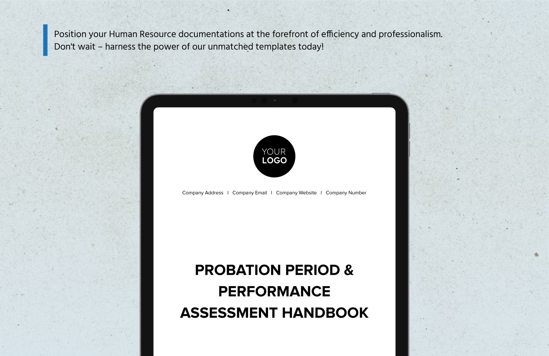 Probation Period & Performance Assessment Handbook HR Template