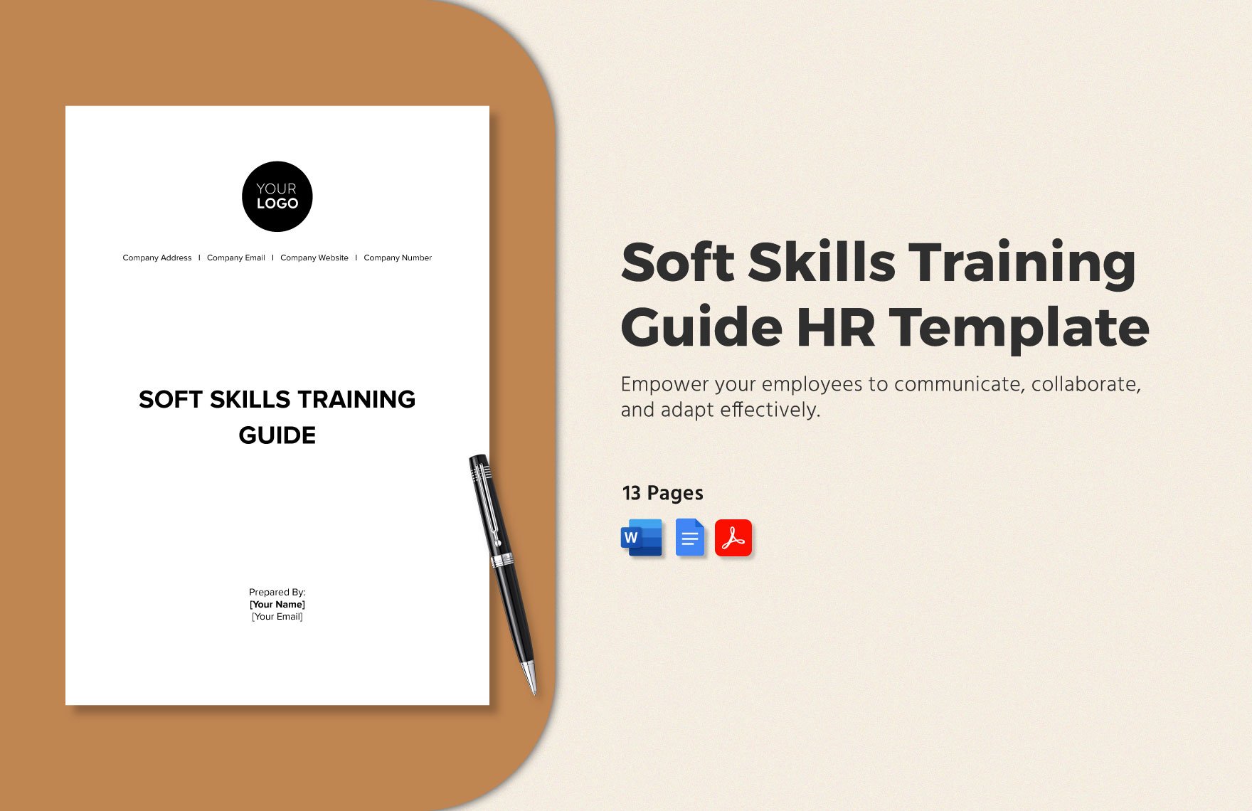 Soft Skills Training Guide HR Template in Word, Google Docs, PDF