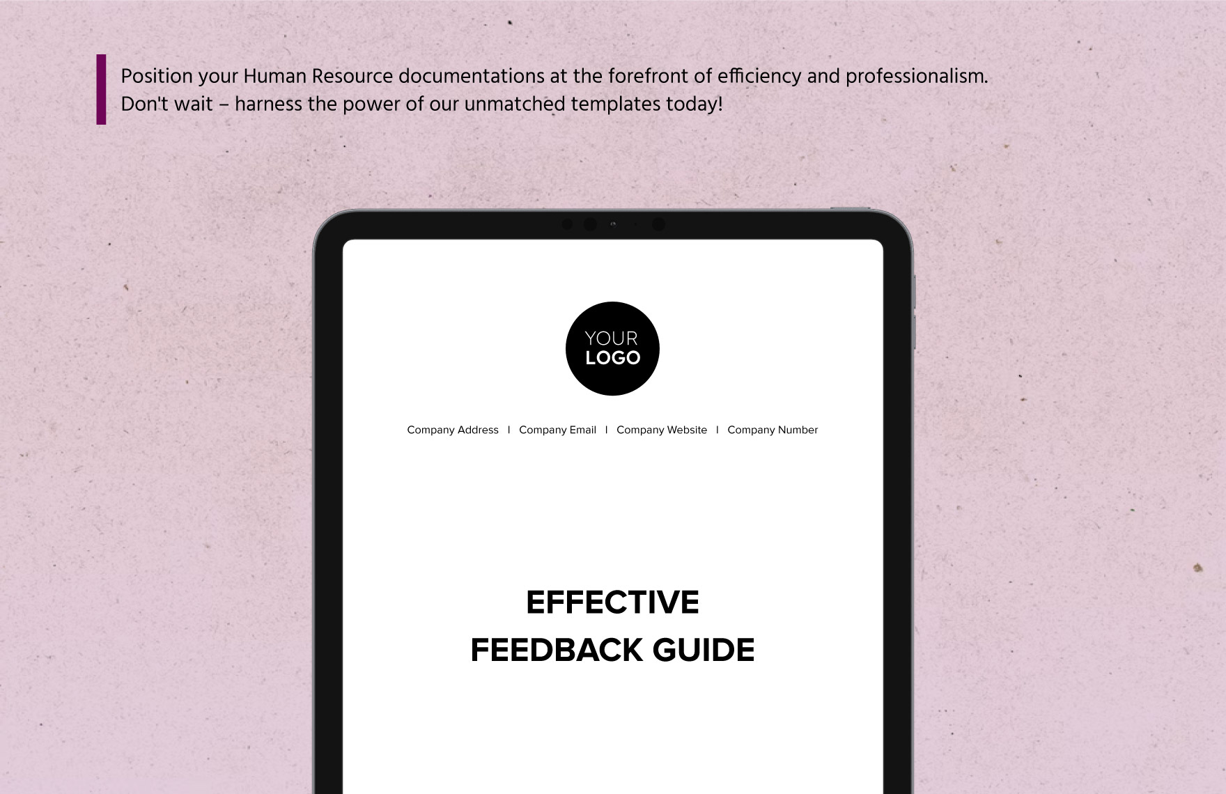 Effective Feedback Guide HR Template