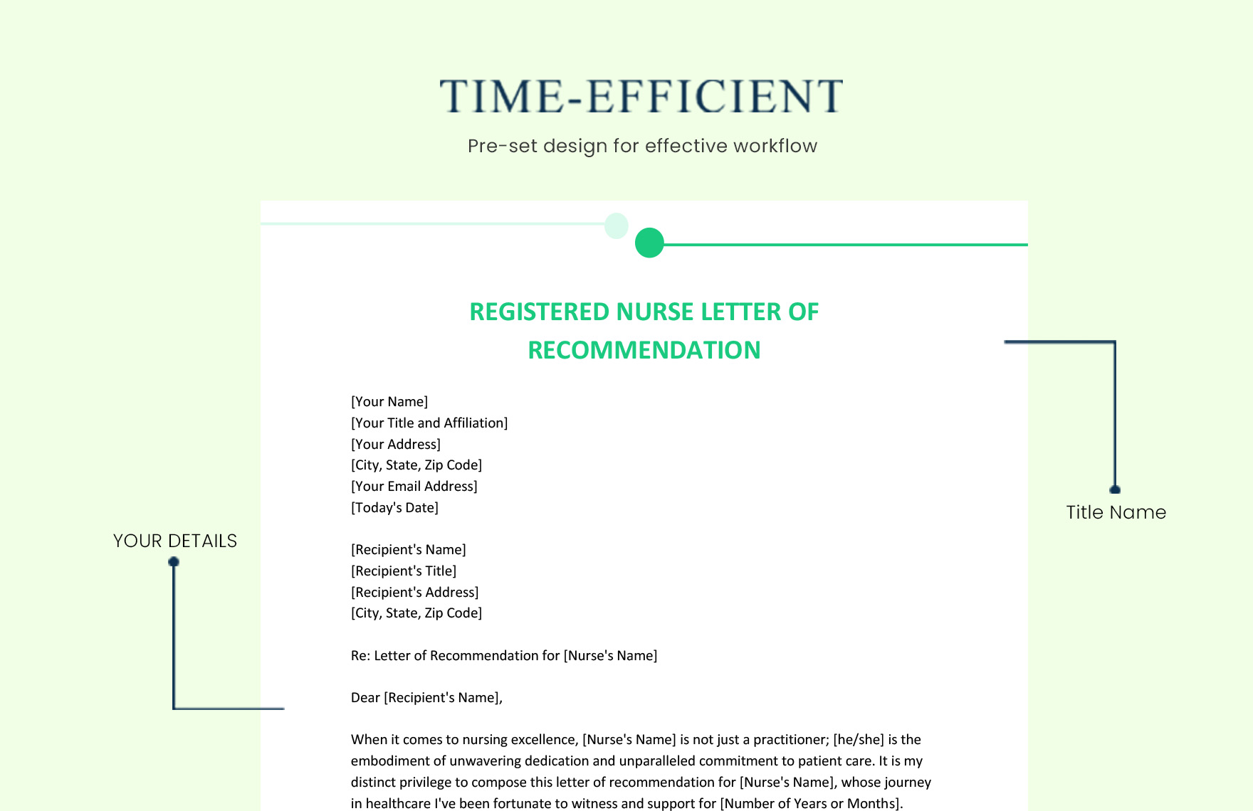 Registered Nurse Letter Of Recommendation