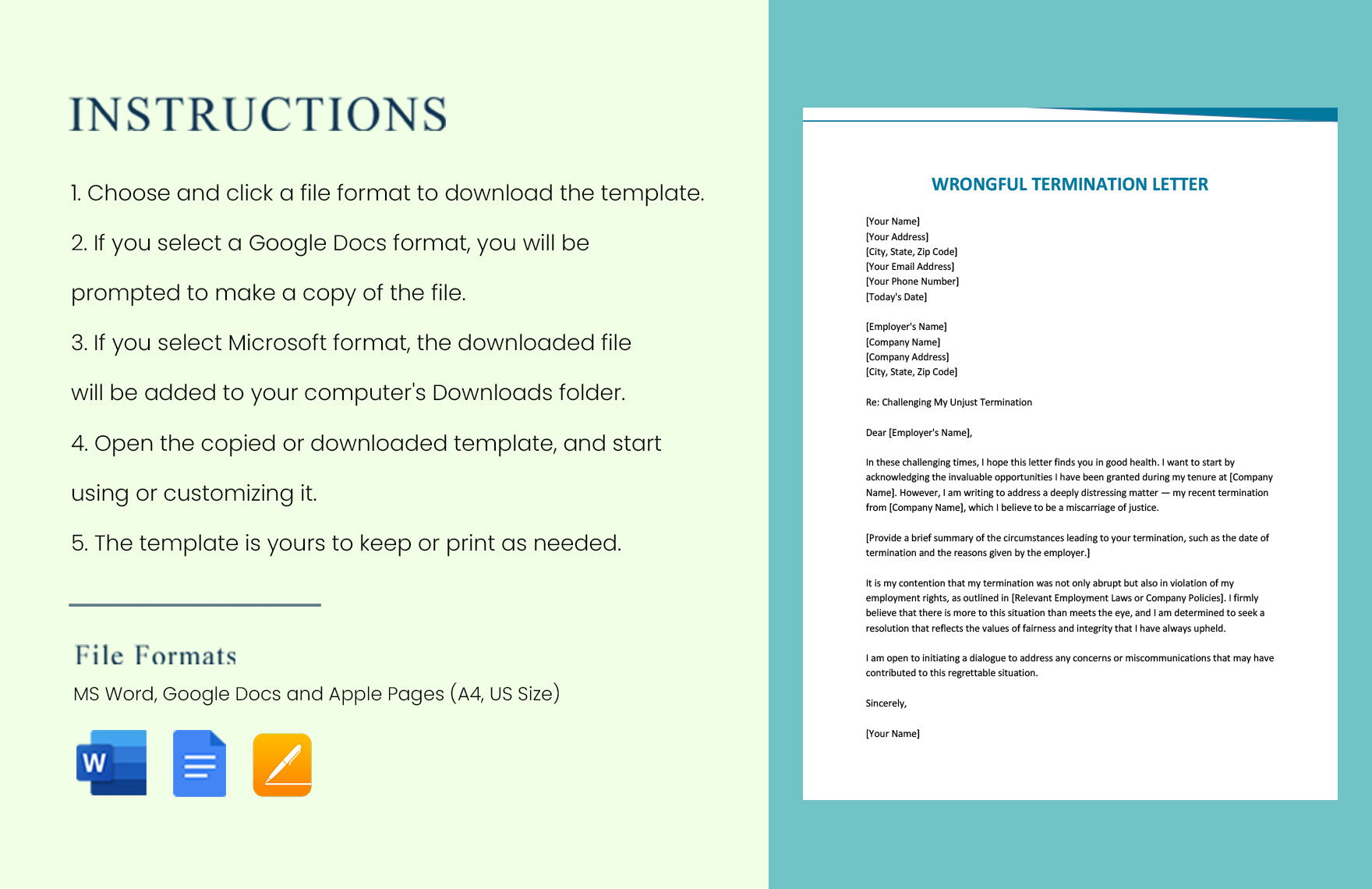 Wrongful Termination Letter