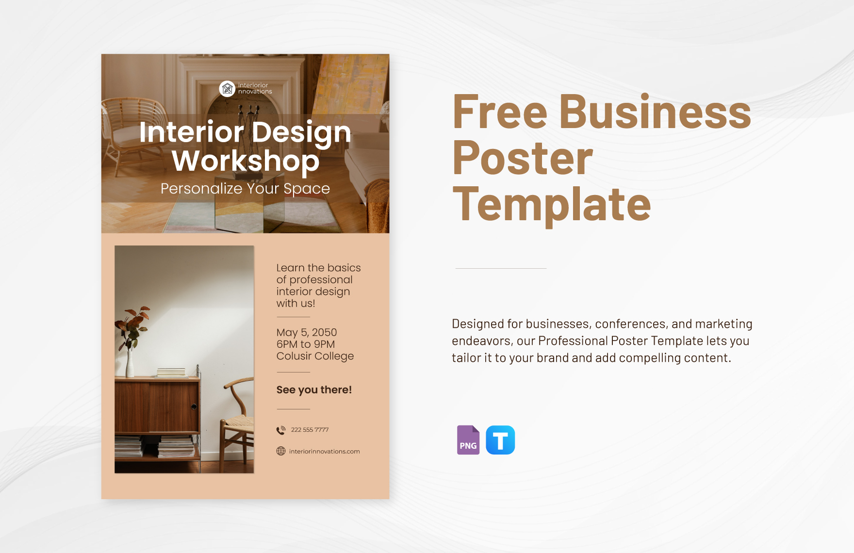 Professional Poster Template in PNG