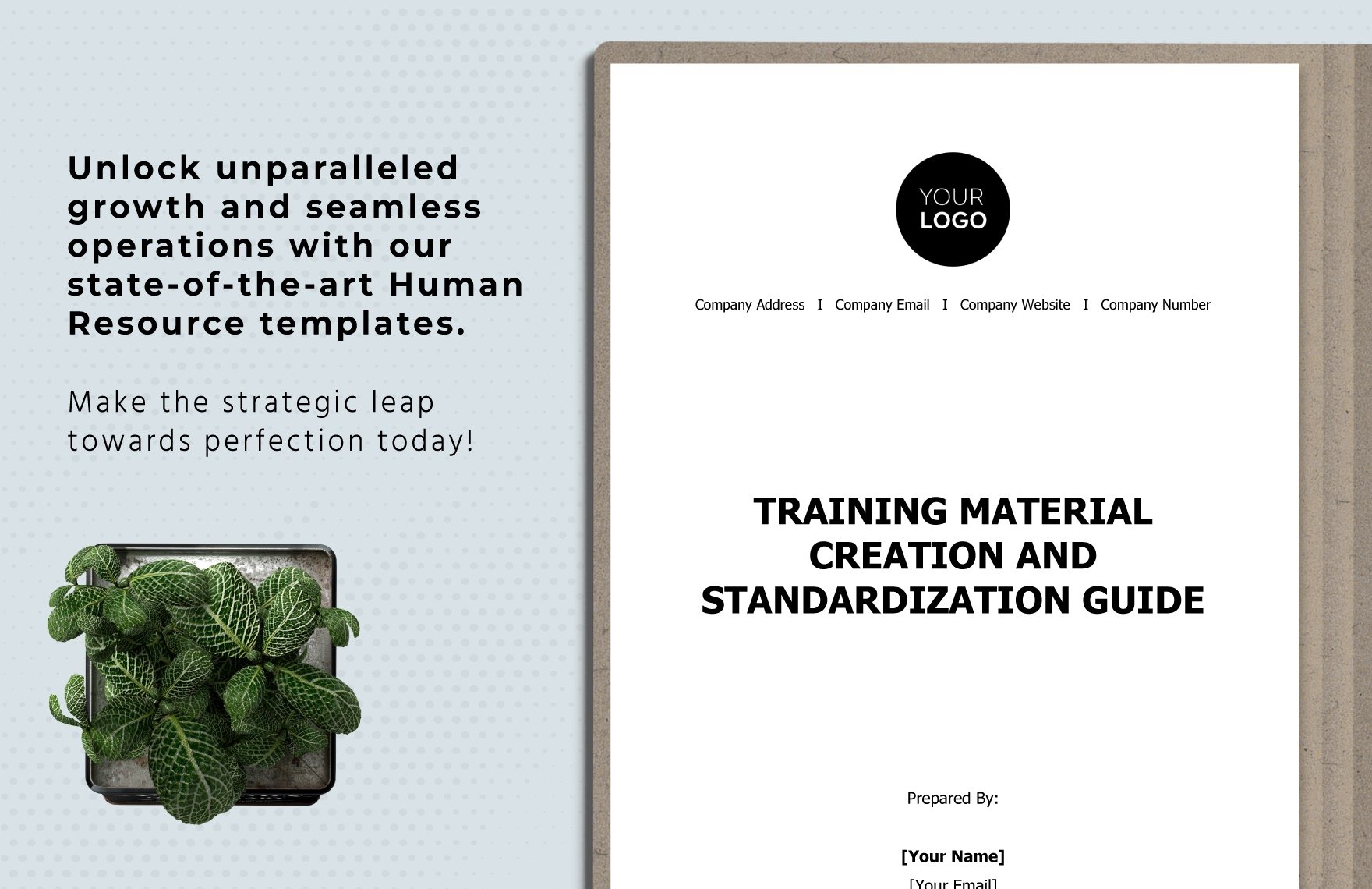 Training Material Creation & Standardization Guide HR Template