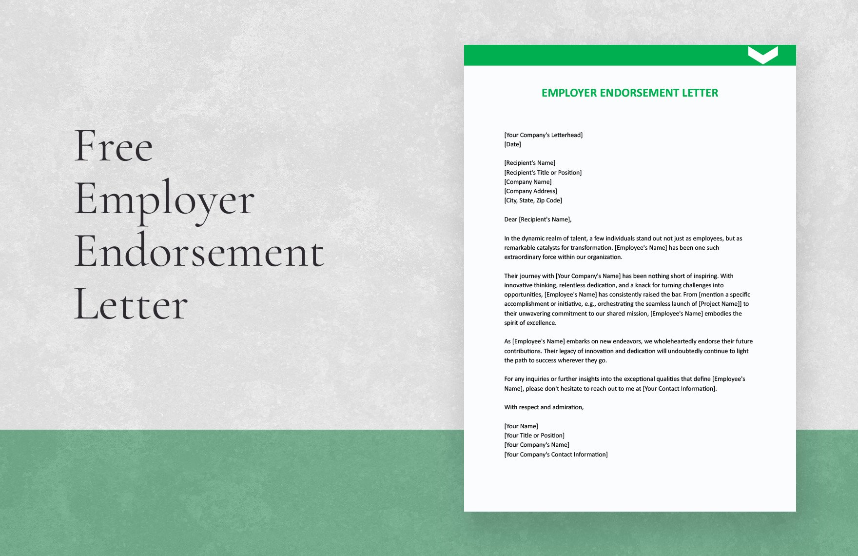 Employer Endorsement Letter