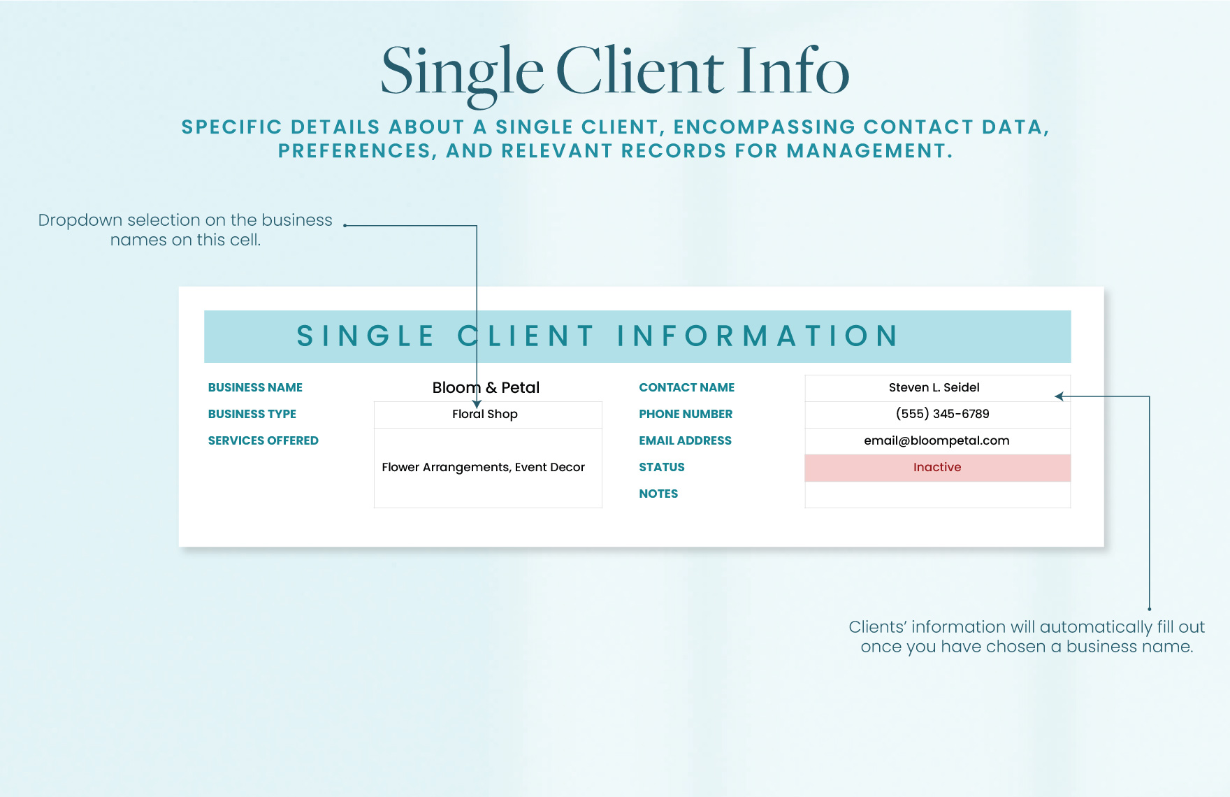 Client List Template - Download in Excel, Google Sheets | Template.net